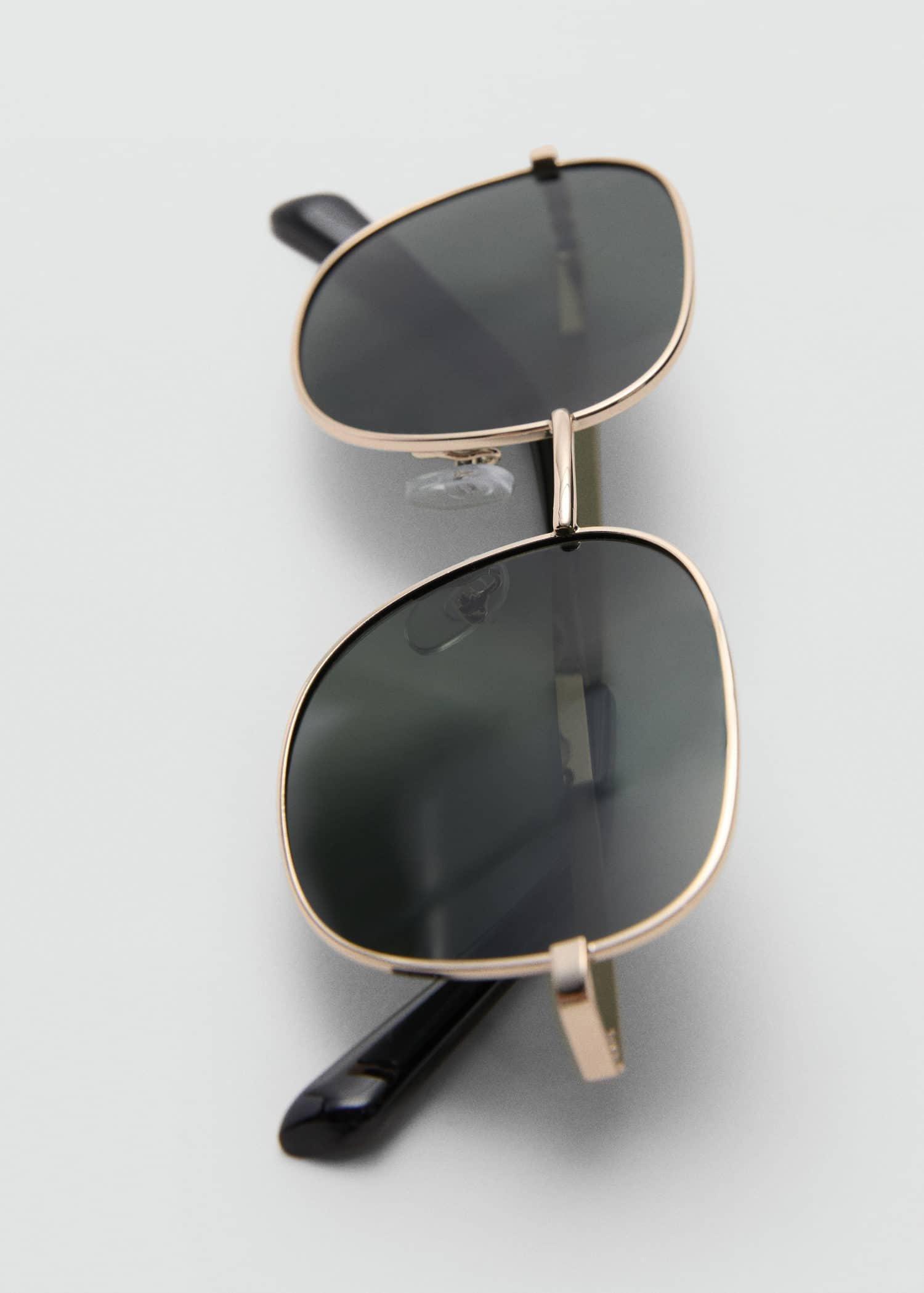 Gold Metallic Frame Sunglasses, Gold, large image number 2