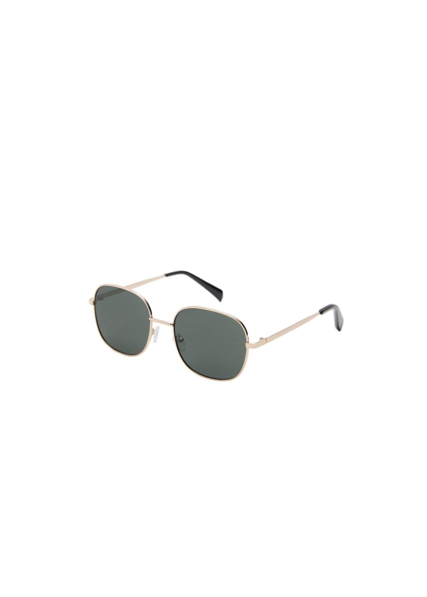 Gold Metallic Frame Sunglasses, Gold, large image number 3