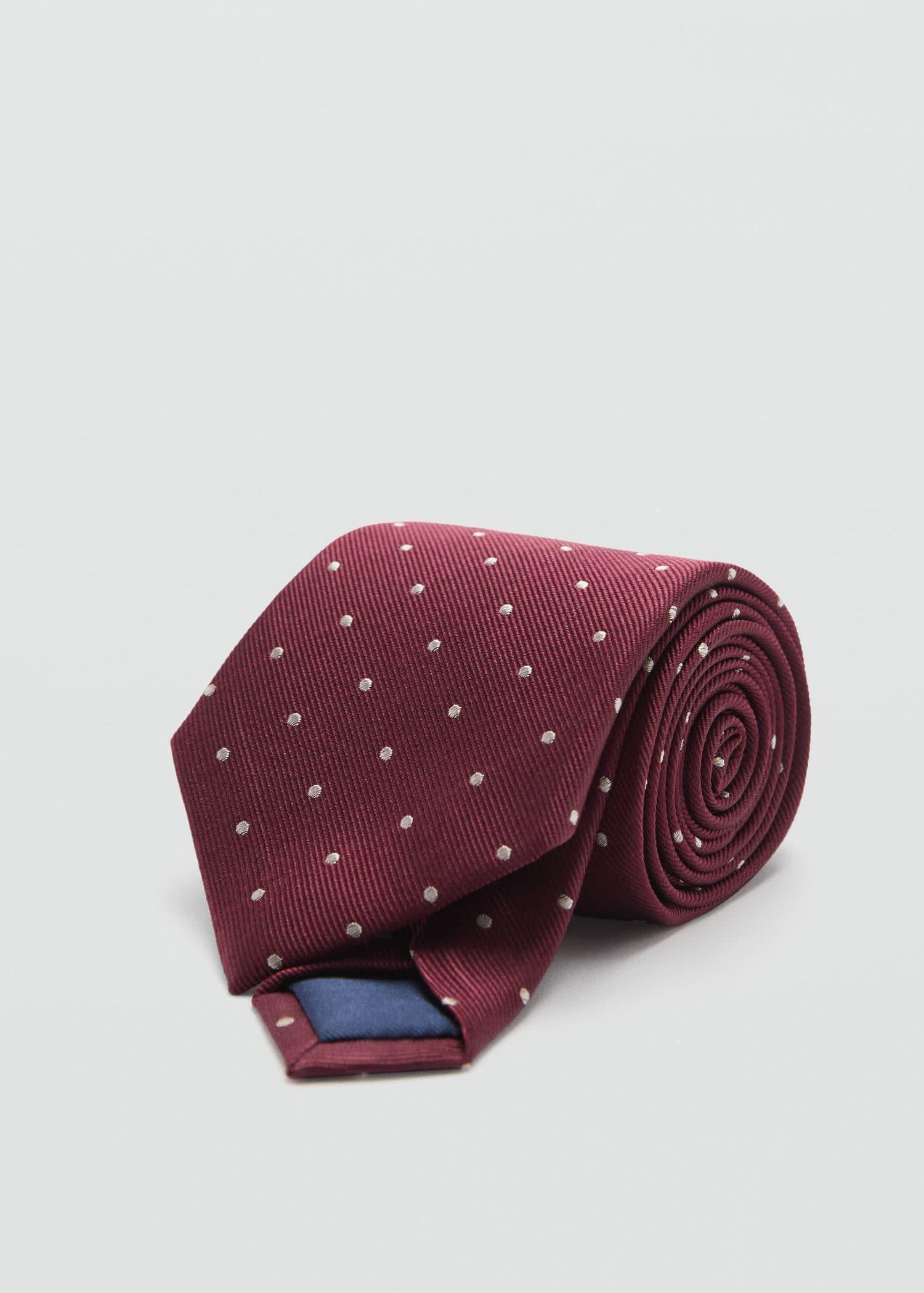 Red Tie With Polka Dots, Dark Red, large image number 0