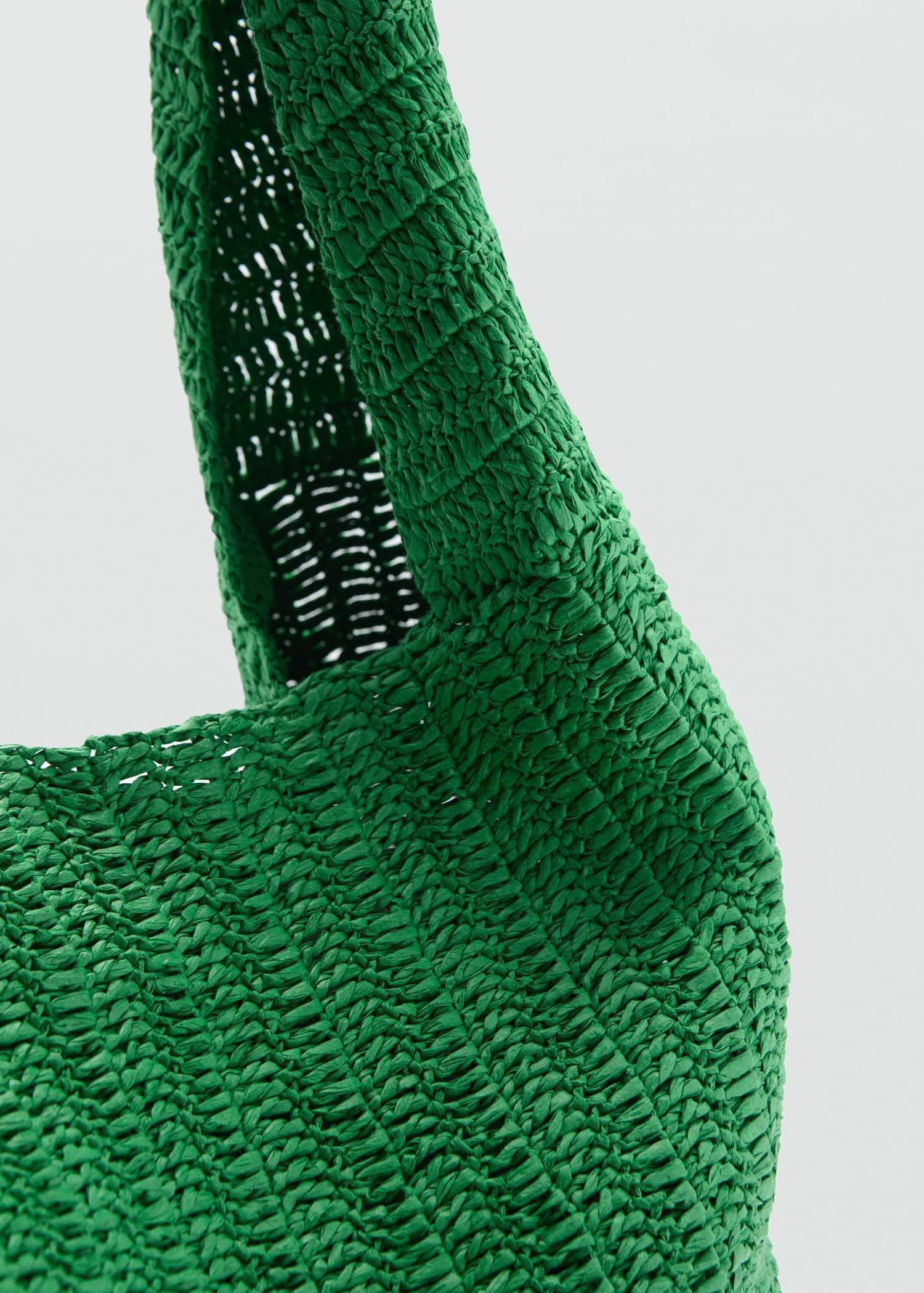 Green Natural Fibre Shopper Bag, 0201_43, large image number 1
