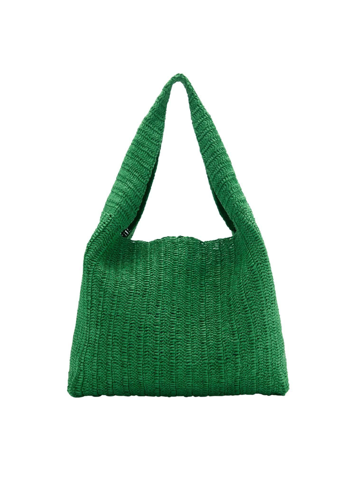 Green Natural Fibre Shopper Bag, 0201_43, large image number 3