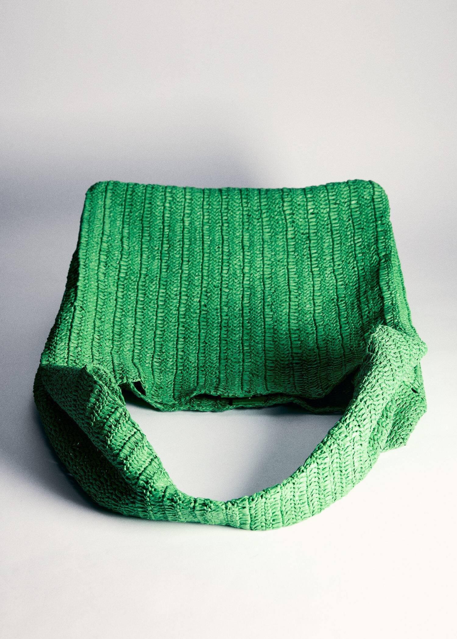 Green Natural Fibre Shopper Bag, 0201_43, large image number 4
