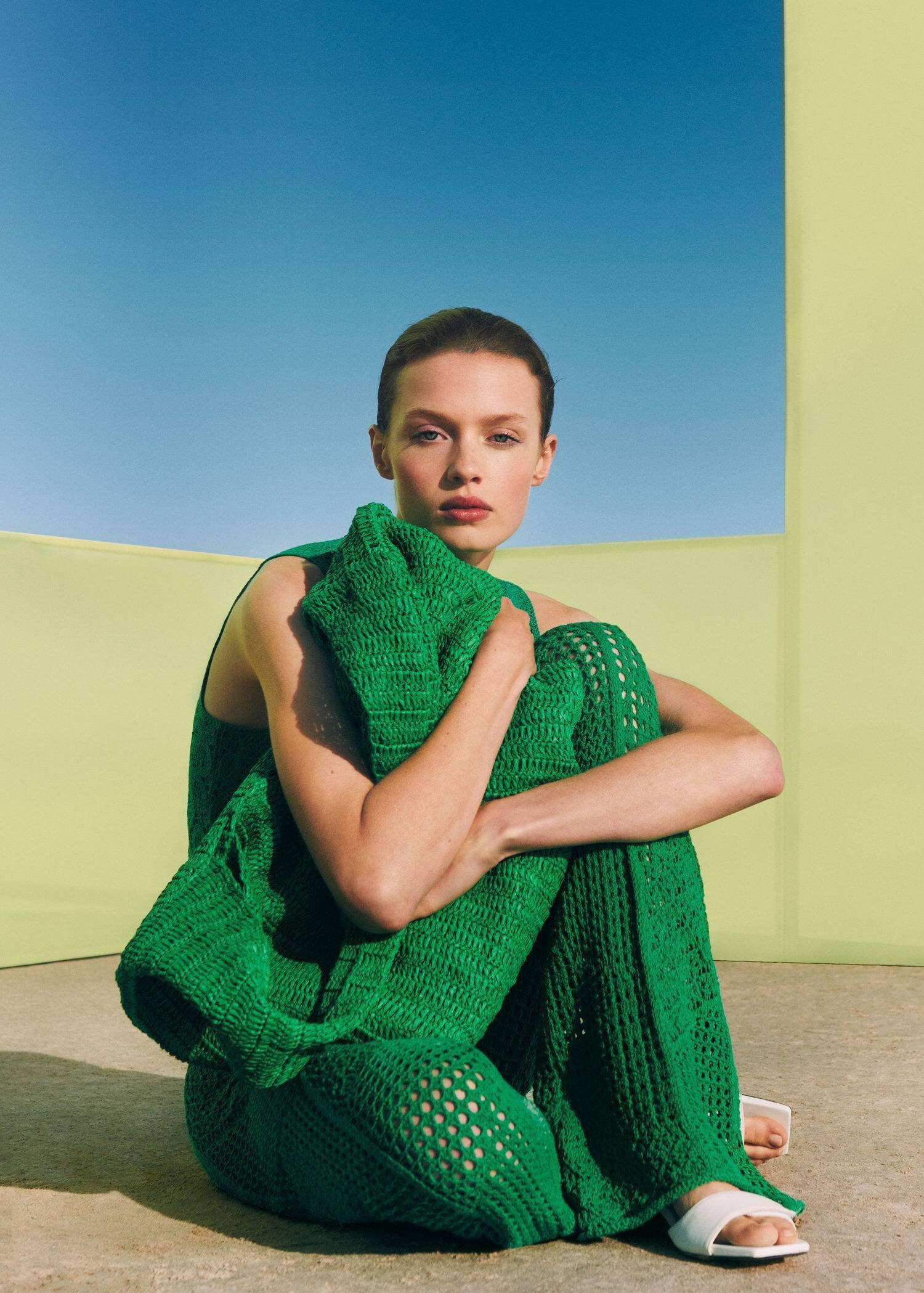 Green Natural Fibre Shopper Bag, 0201_43, large image number 5