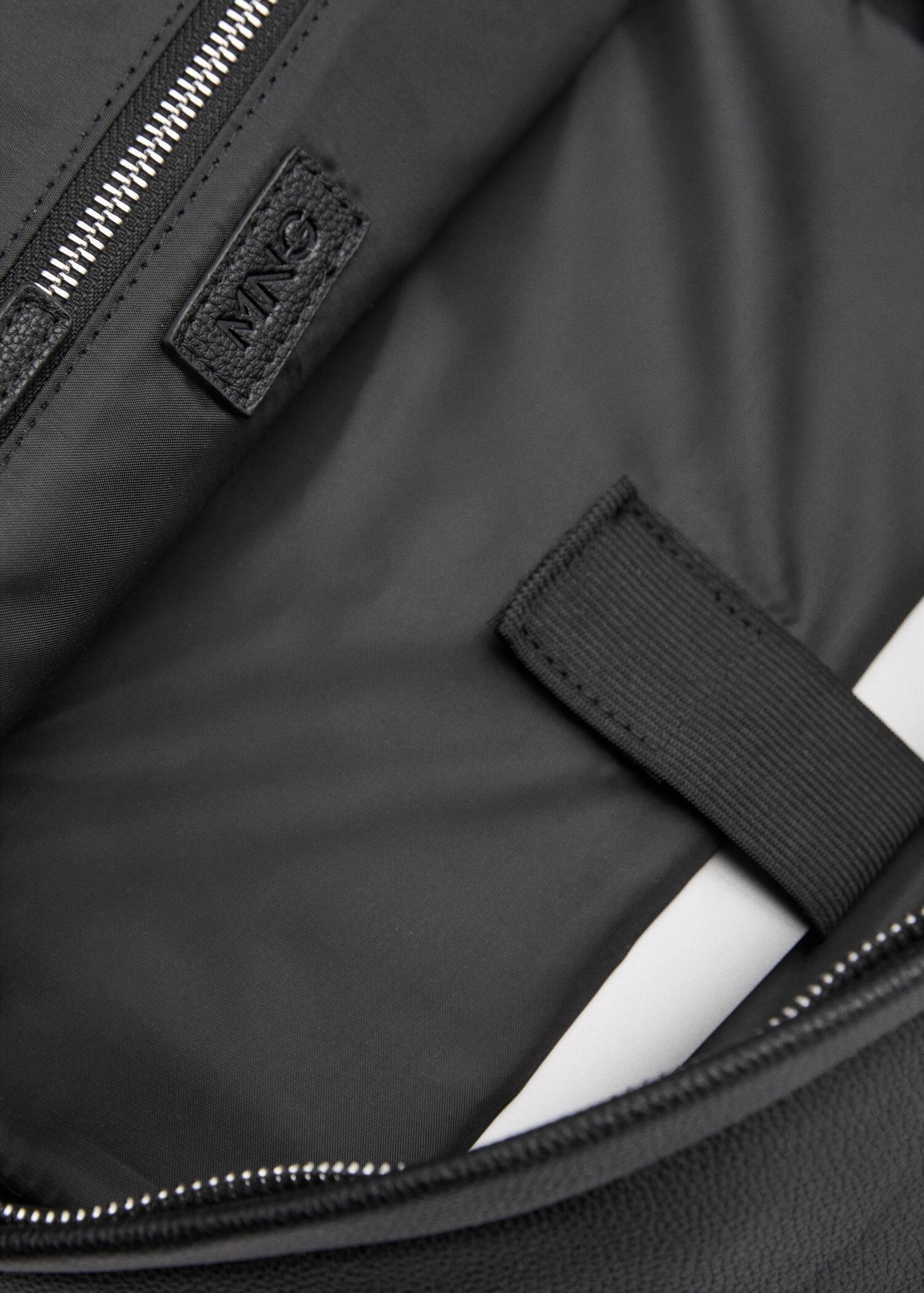 Black Leather-Effect Backpack, Black, large image number 5