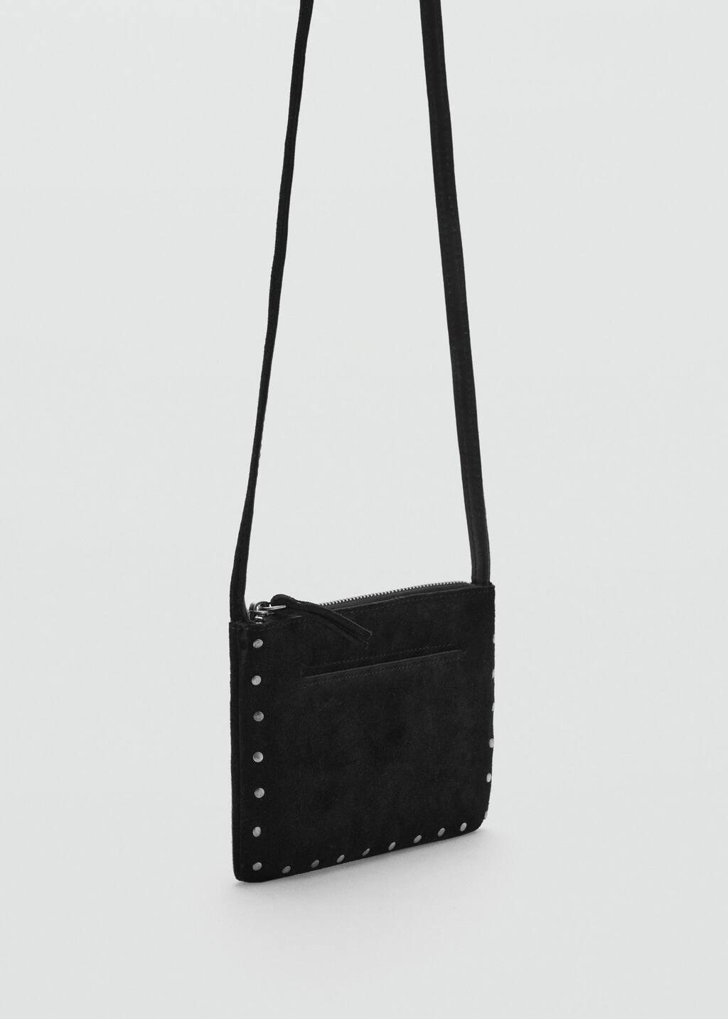 BLACK Stud leather bag, Kids Girl, Black, large image number 0