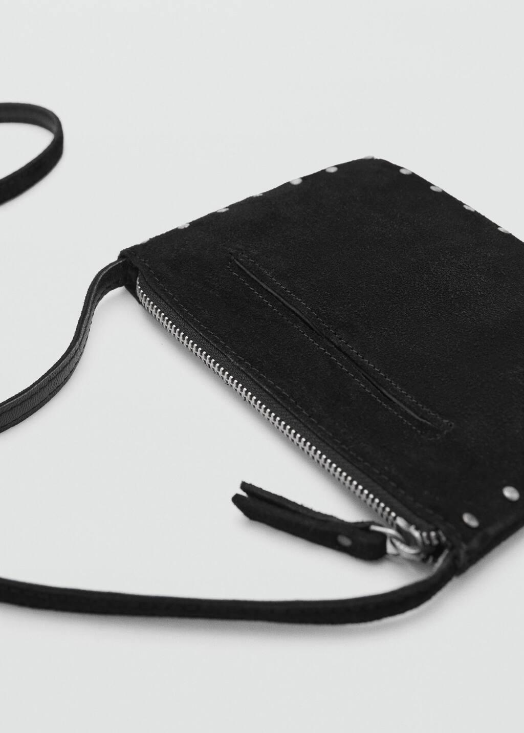 BLACK Stud leather bag, Kids Girl, Black, large image number 1