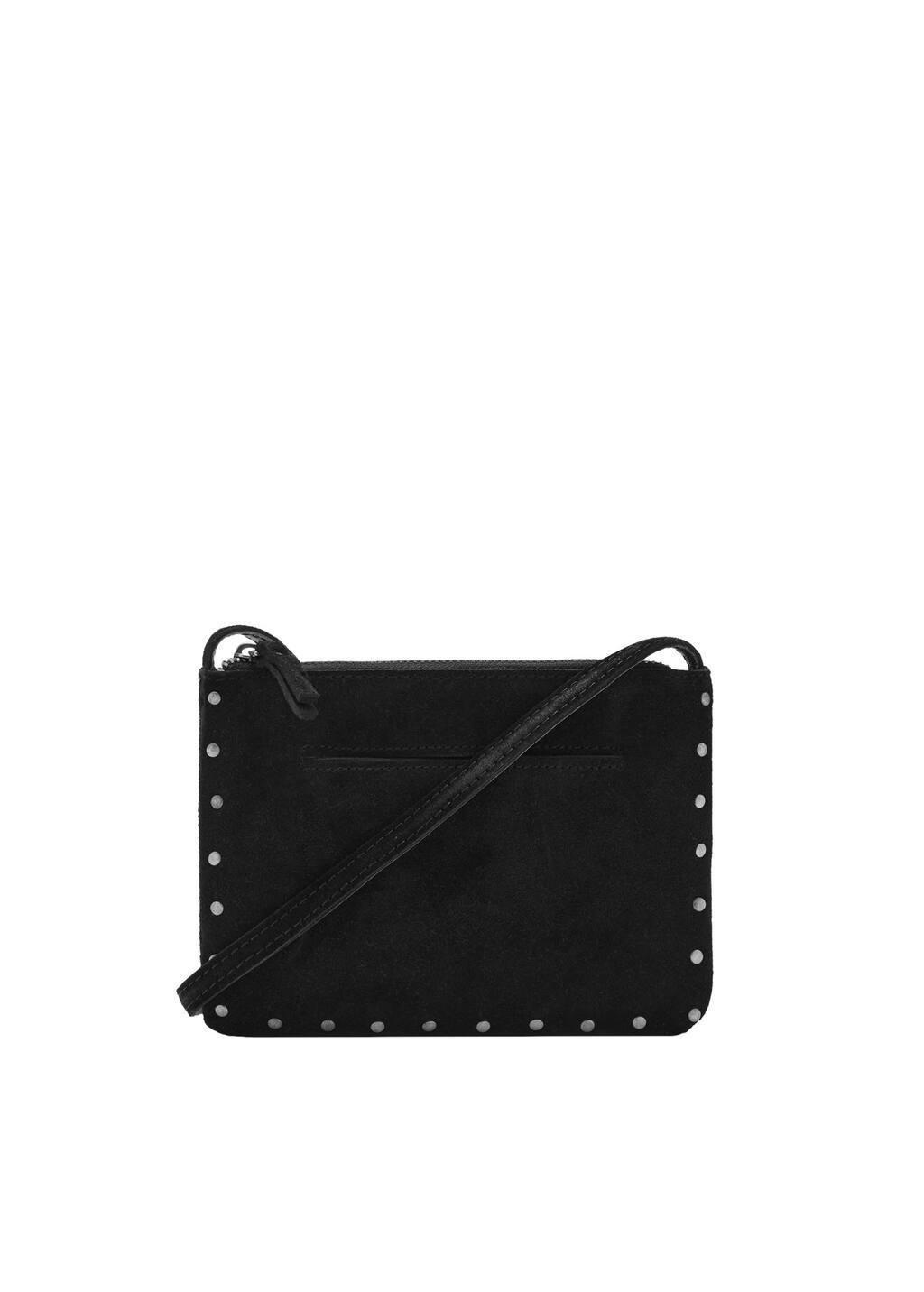 BLACK Stud leather bag, Kids Girl, Black, large image number 3