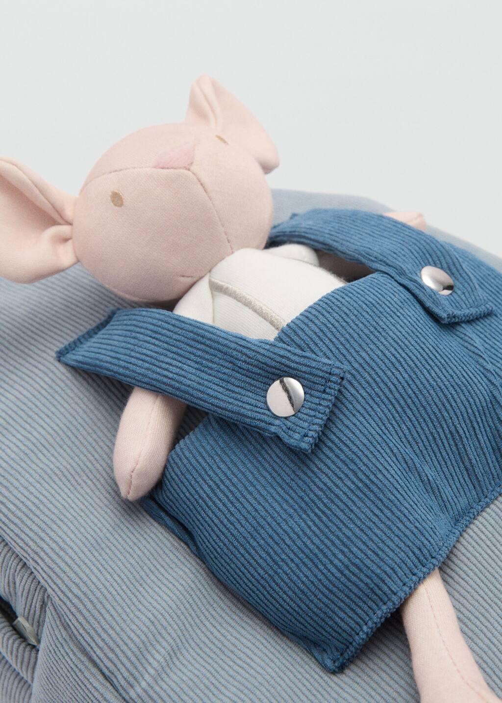 Blue Mouse Toy Backpack, Baby Boy, Medium Blue, large image number 2