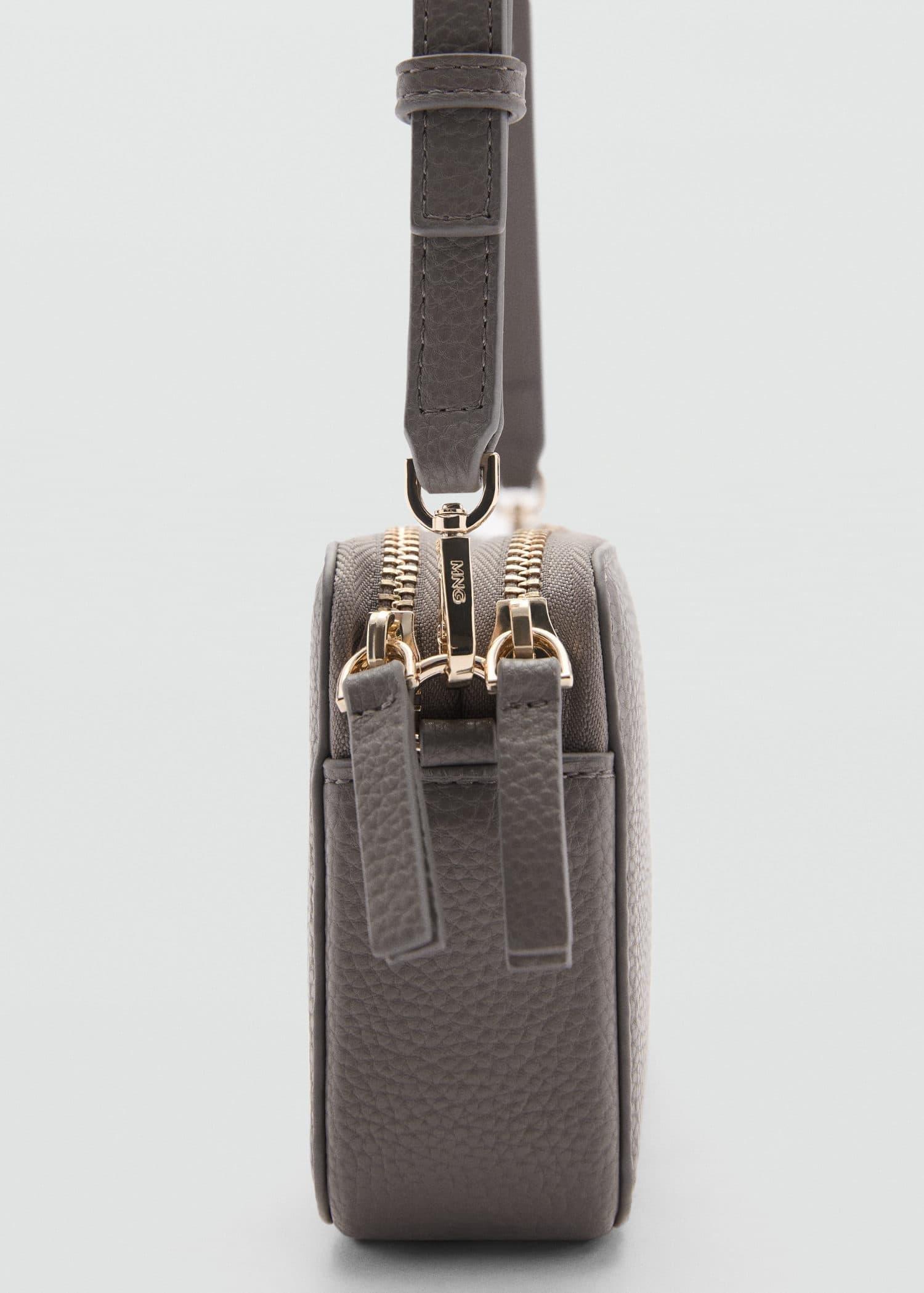 Grey Shoulder Bag With Double Zip, Grey, large image number 1