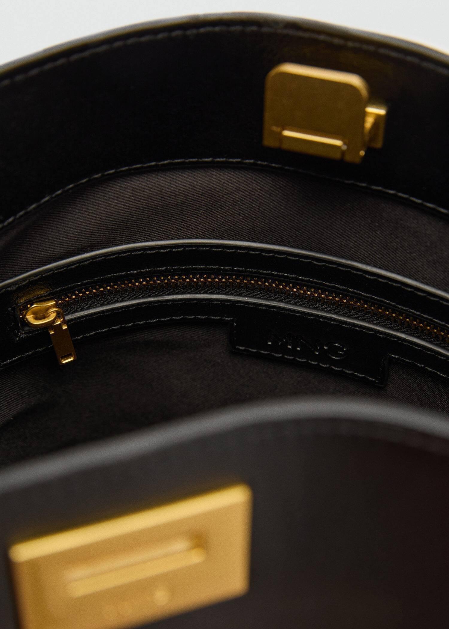 Black Shopper Bag With Padlock, 0201_99, large image number 5