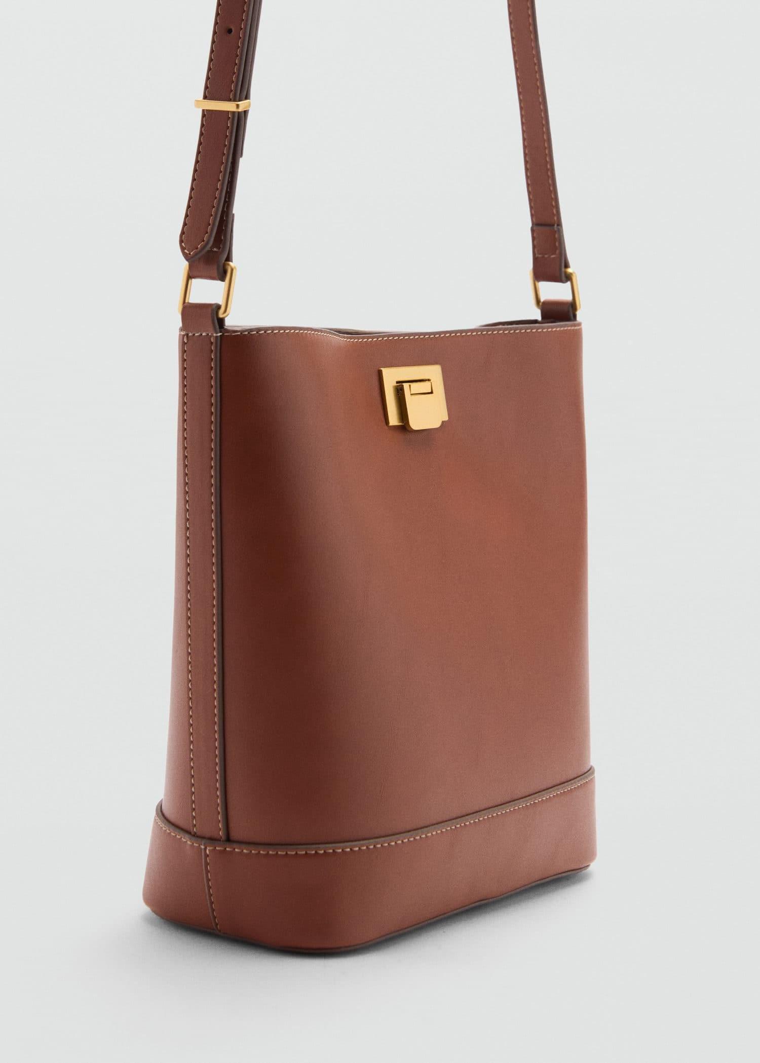 Brown Shopper Bag With Padlock, , medium