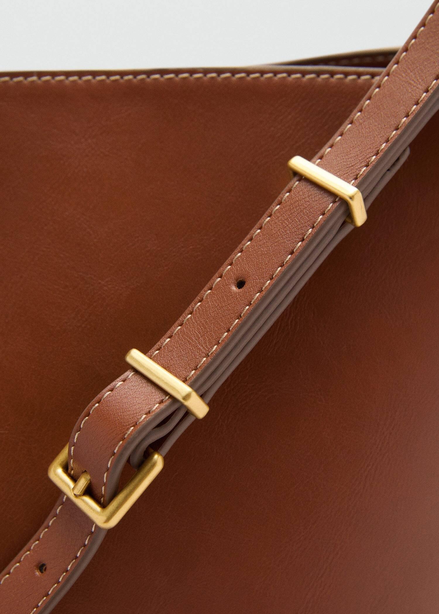 Brown Shopper Bag With Padlock, 0201_CU, large image number 4