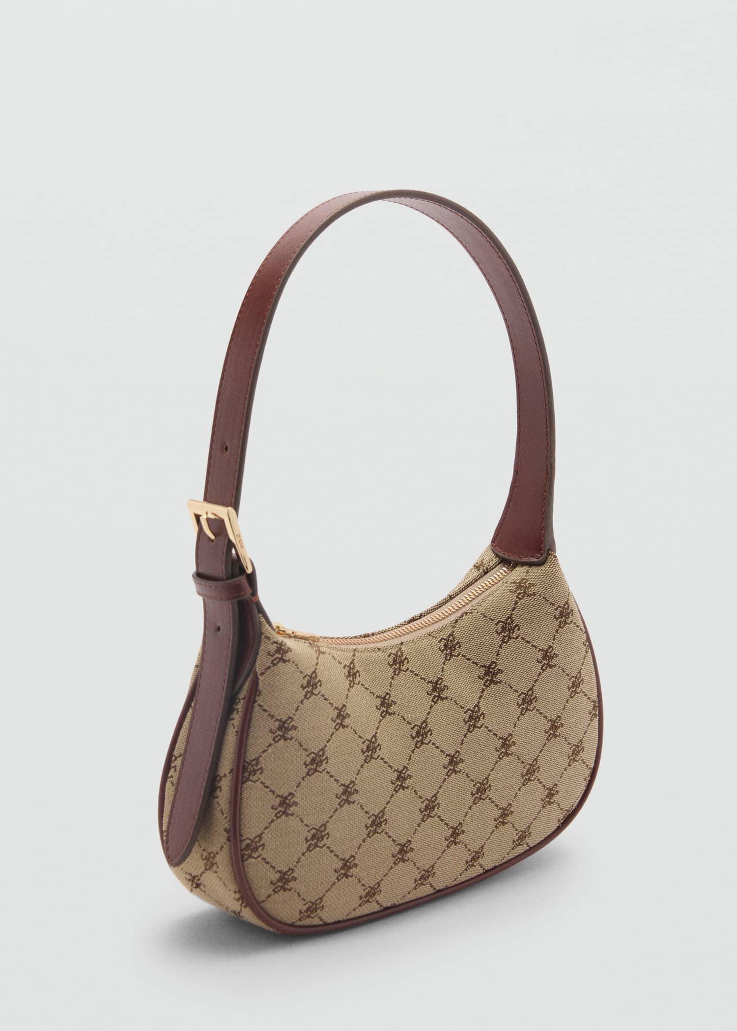 Brown Shoulder Bag With Printed Logo, Brown, large image number 0