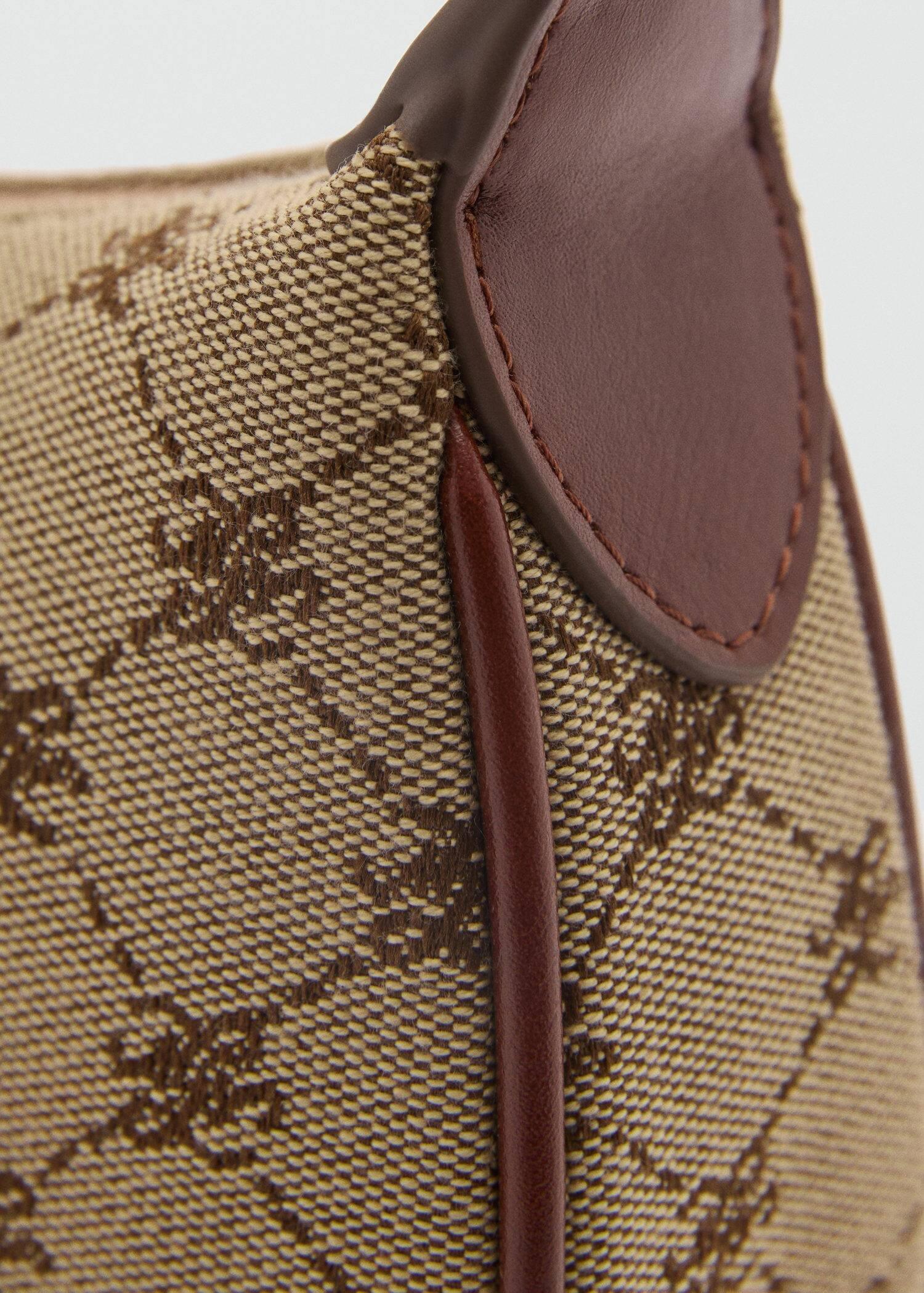 Brown Shoulder Bag With Printed Logo, Brown, large image number 2