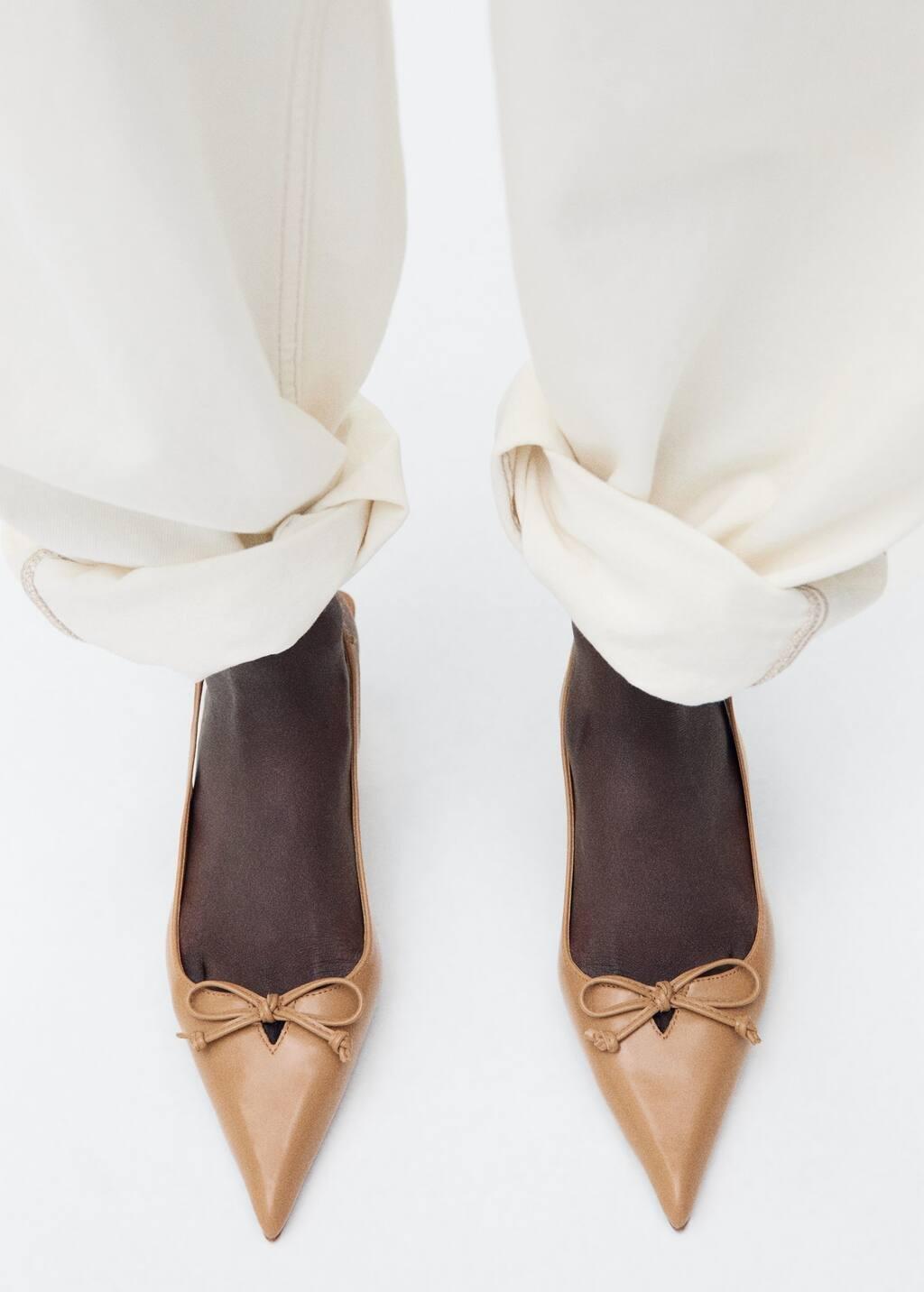 Brown Kitten Shoes With Bow Detail, , large image number 5