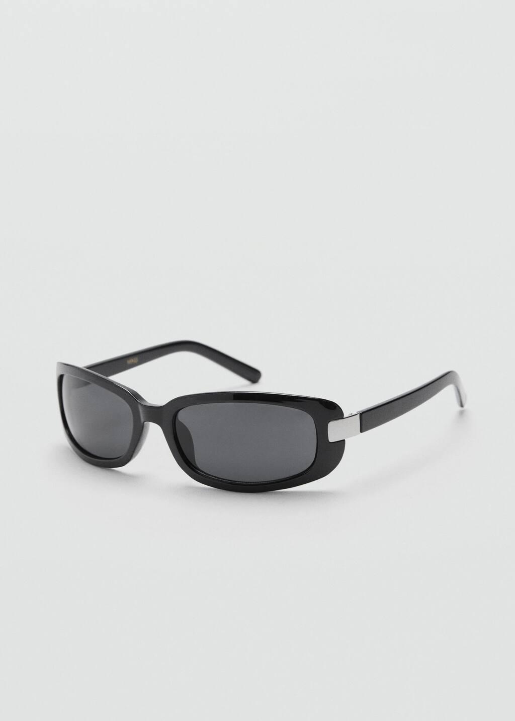 Black Sunglasses Metal Detail, Black, large image number 0