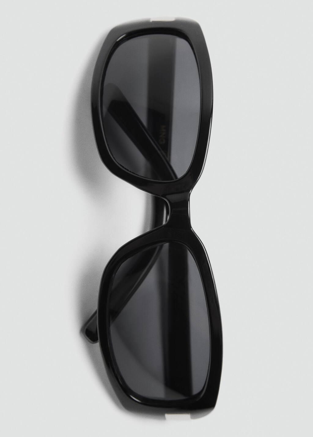 Black Sunglasses Metal Detail, Black, large image number 2