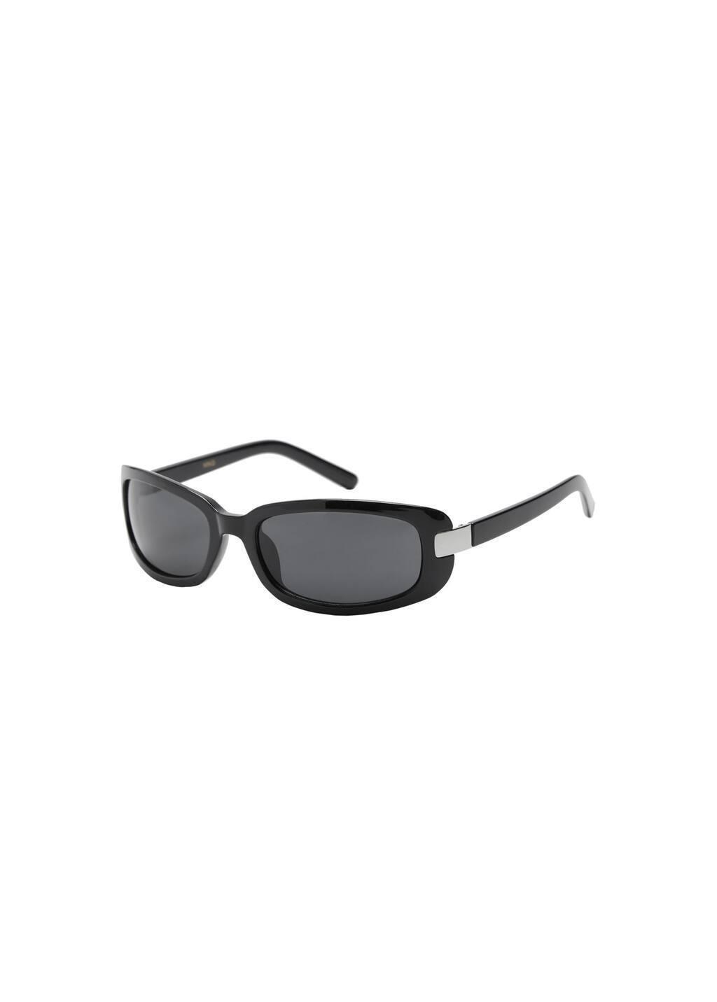 Black Sunglasses Metal Detail, Black, large image number 3