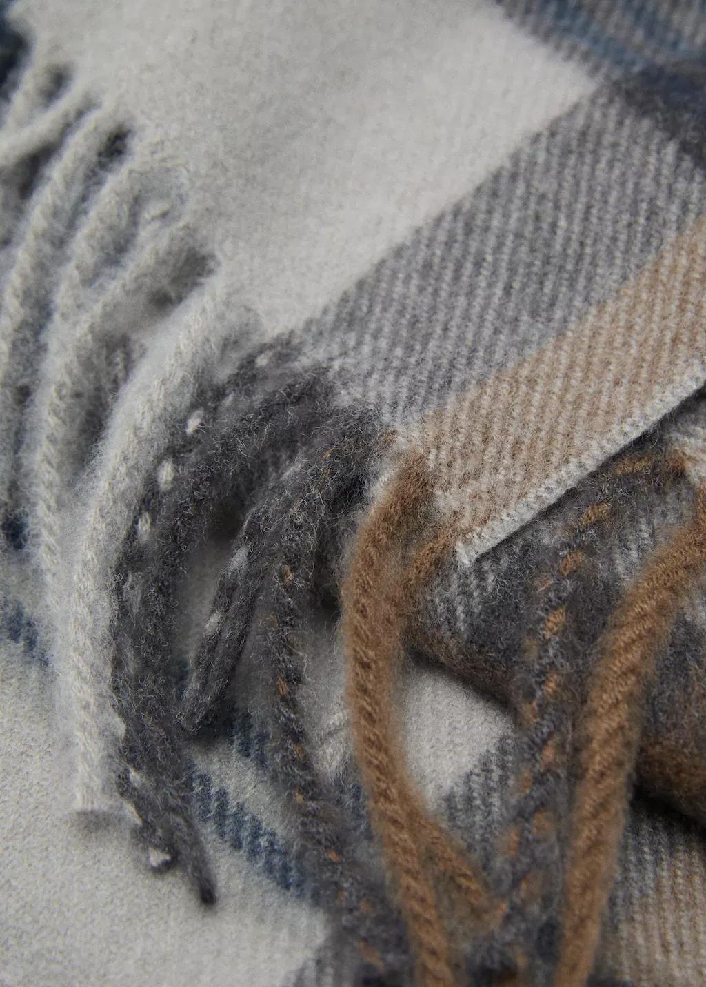 Grey Oxford Scarf, Grey, large image number 0