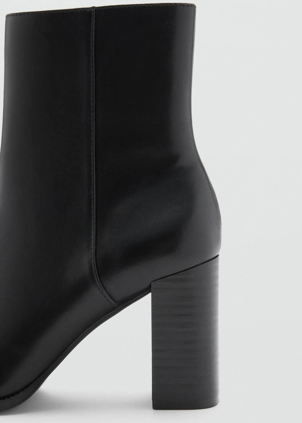 Black Pointed Heel Ankle Boot, , large image number 1