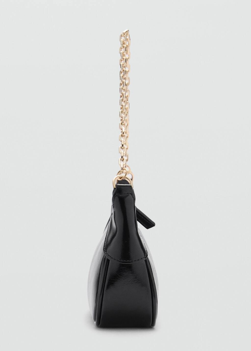 Black Double Strap Hand Bag, Black, large image number 1