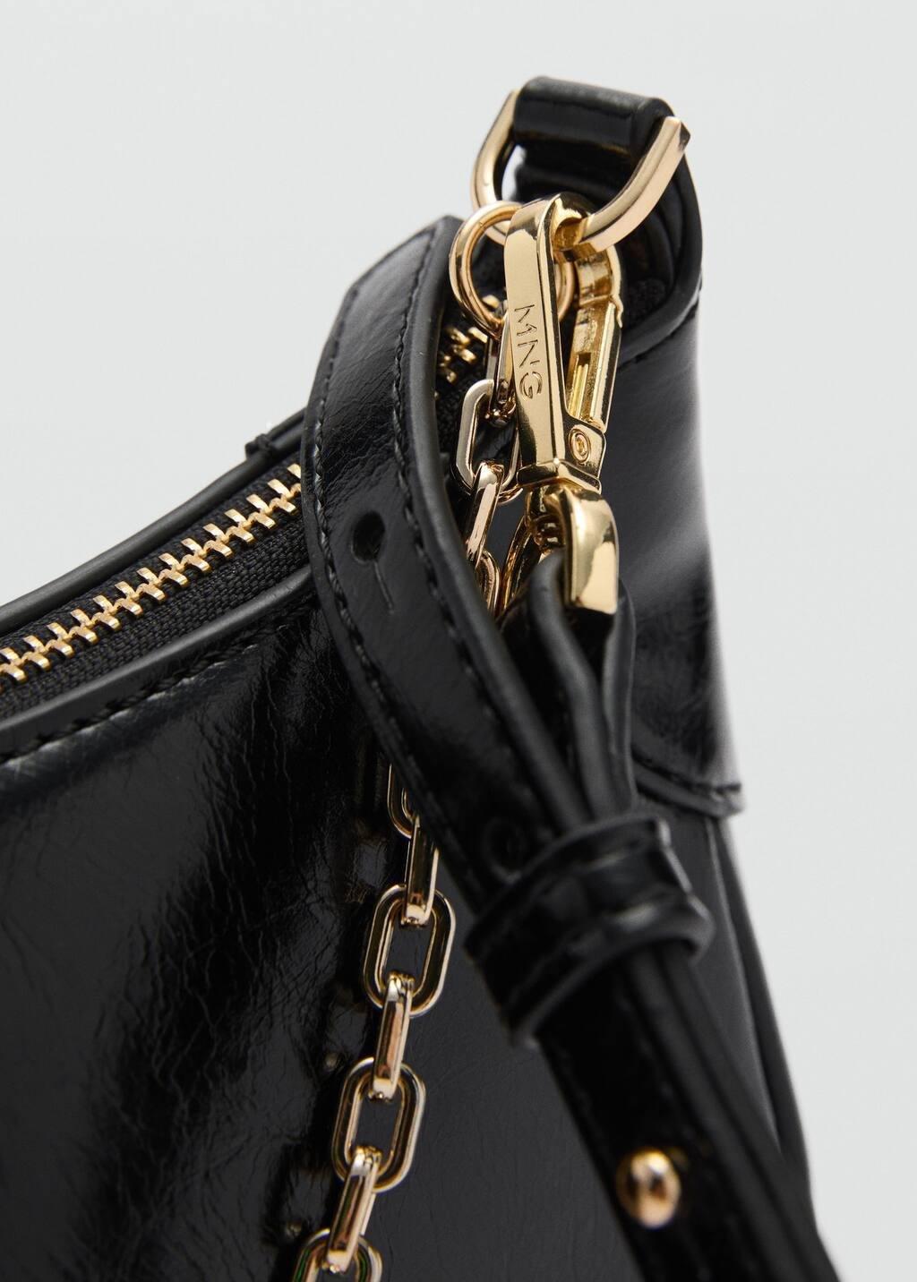Black Double Strap Hand Bag, Black, large image number 2