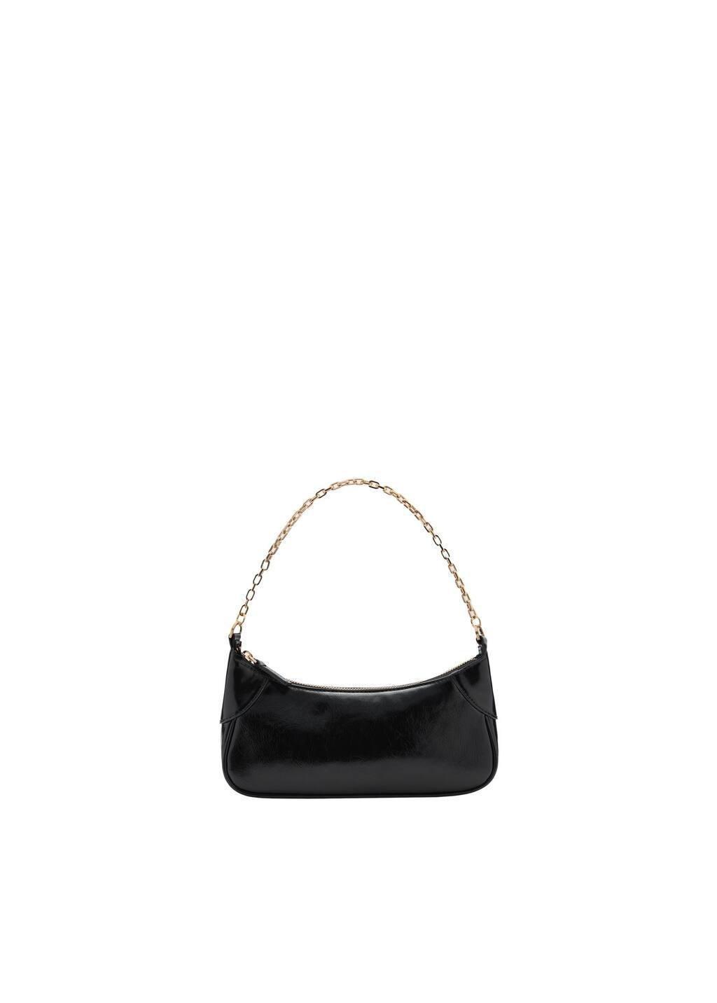 Black Double Strap Hand Bag, Black, large image number 3