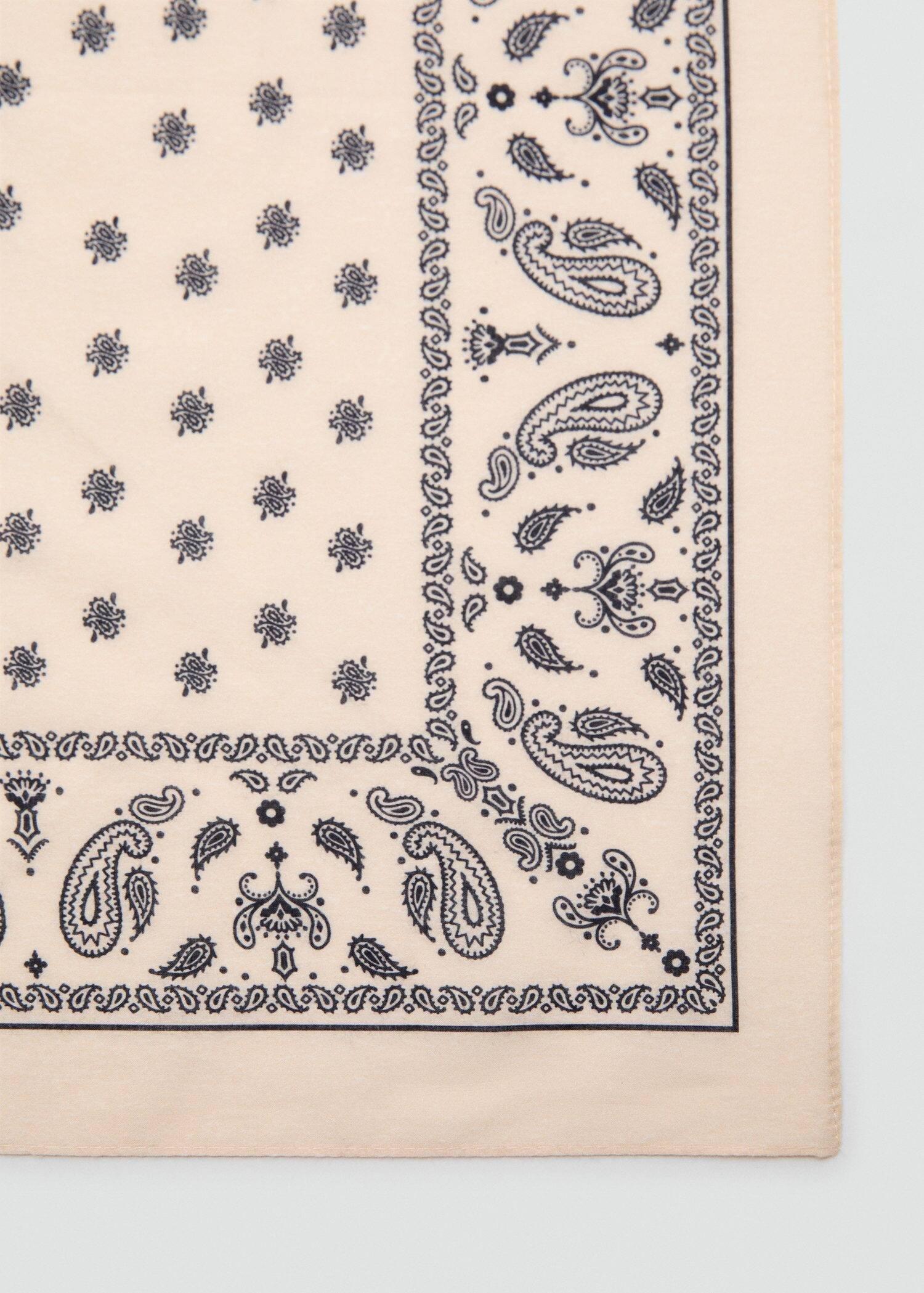 Beige Cotton Bandana, Light Beige, large image number 0