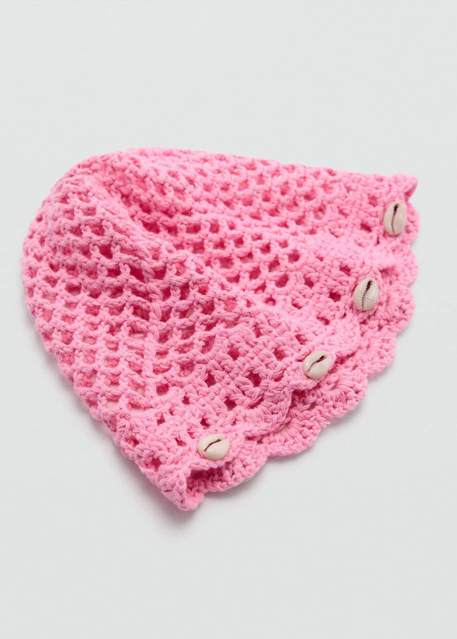 Pink Gorro Casquete Crochet Hat, Pink, large image number 0