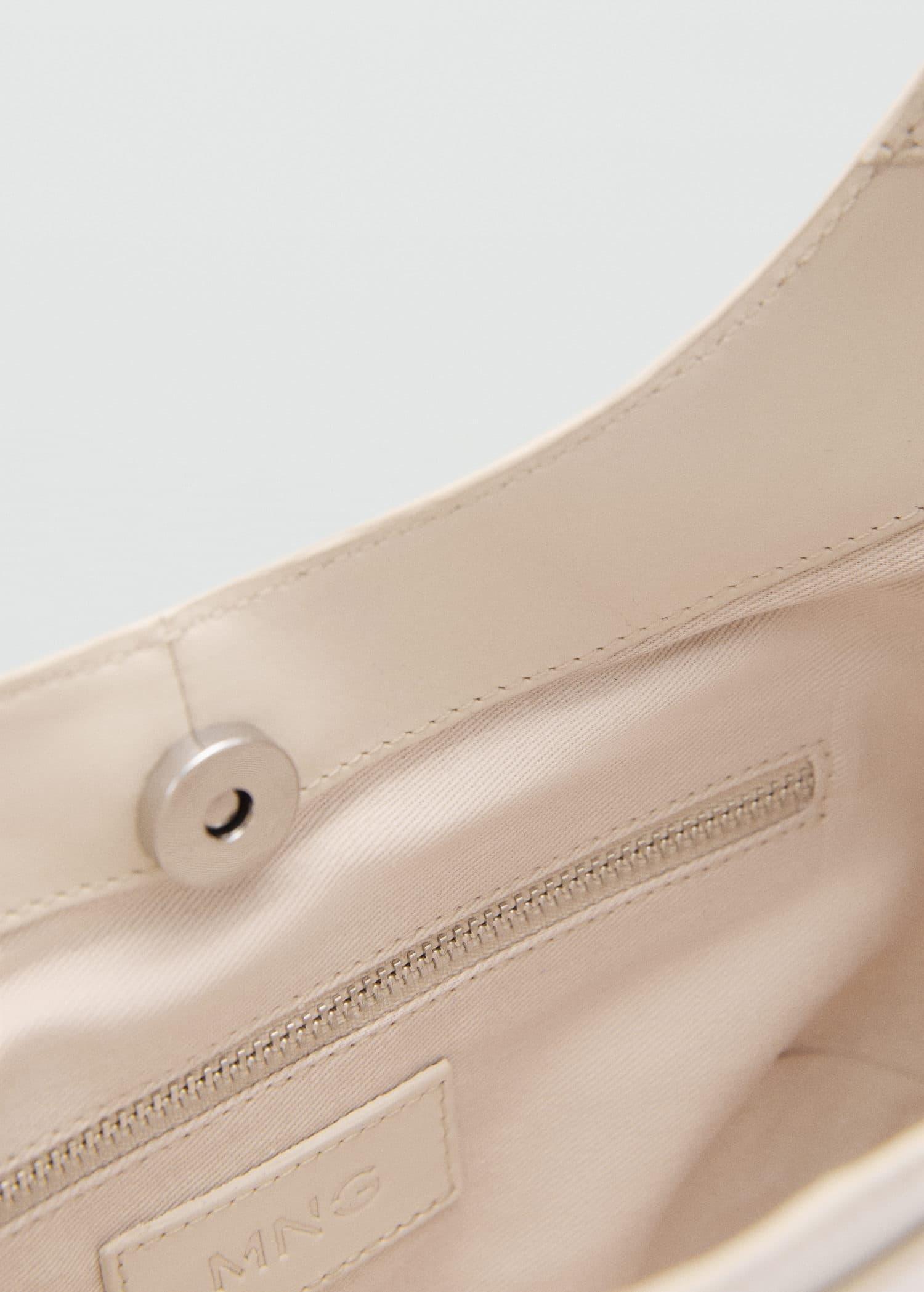 White Embroidered Leather Handbag, White, large image number 2
