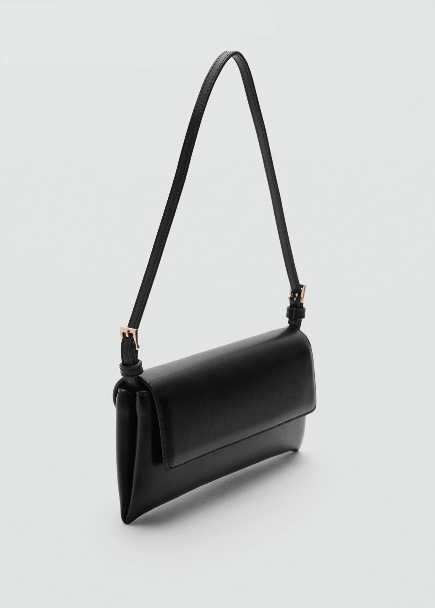 BLACK Shoulder bag with strap, Black, large