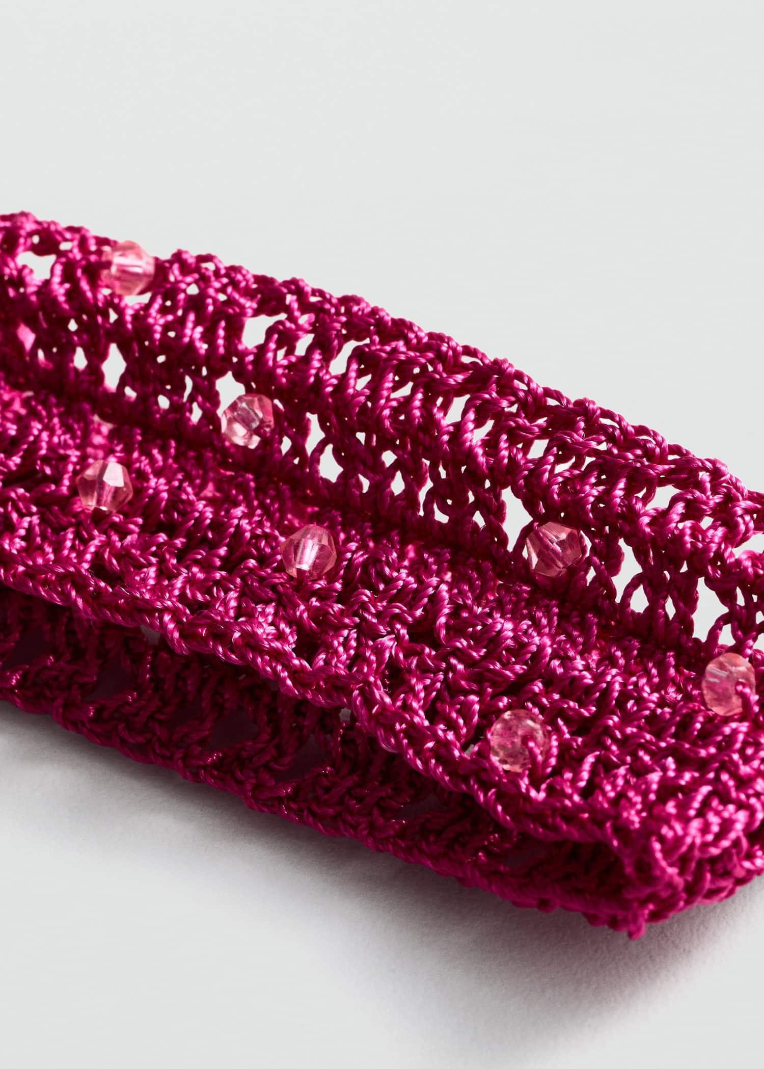 Pink Crystal Choker Necklace, Bright Pink, large image number 0