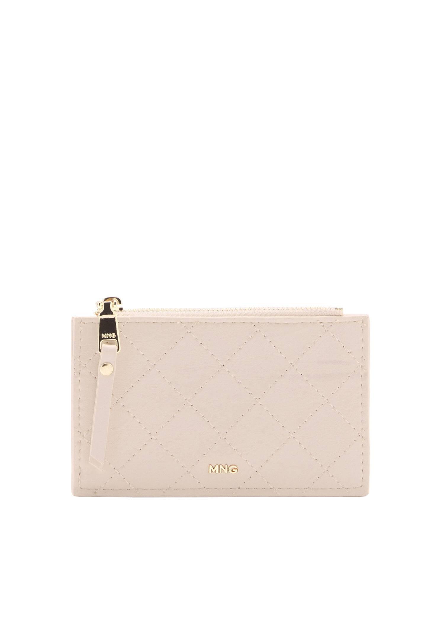 White Card Holder With Decorative Stitching, Natural White, large image number 3