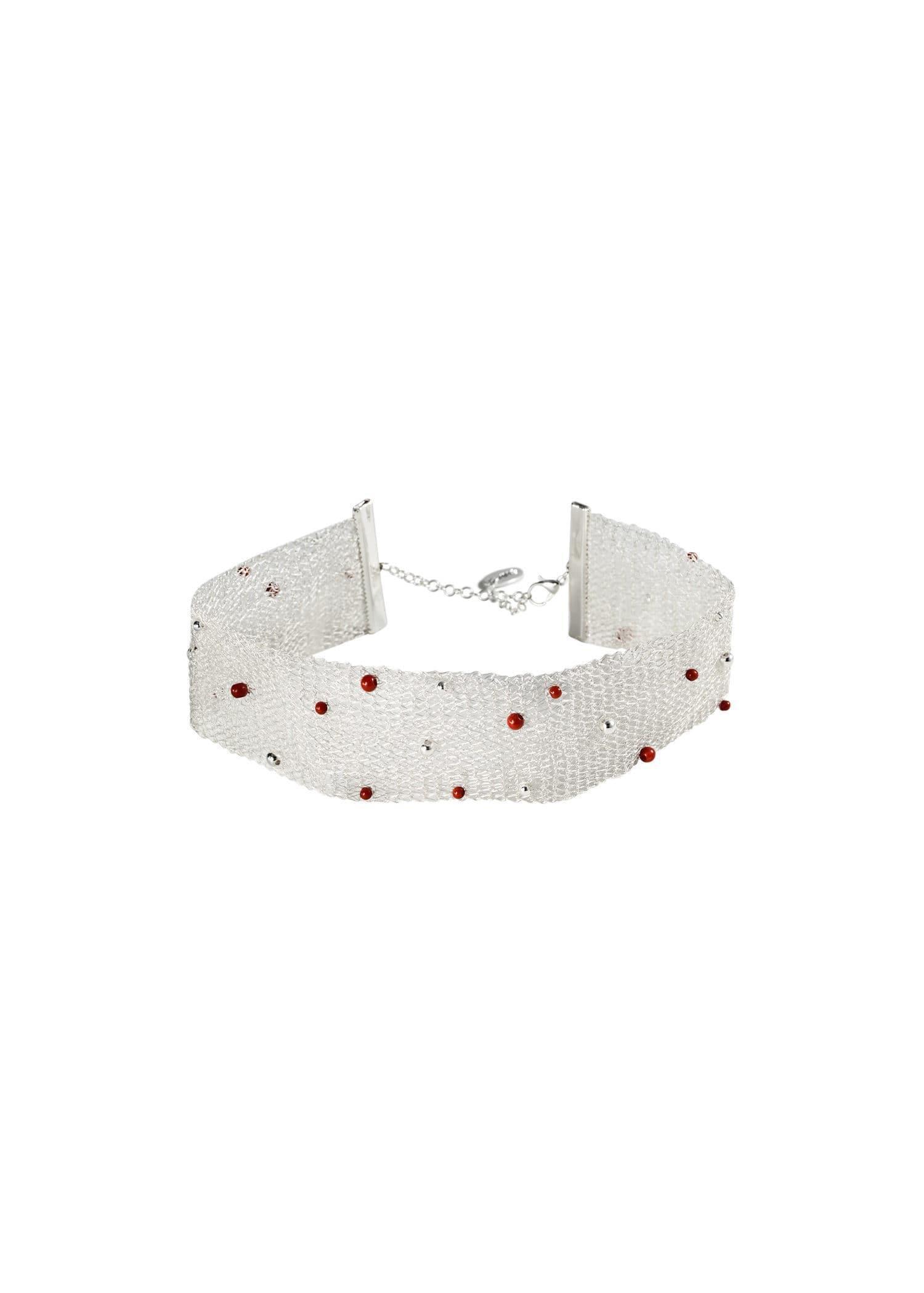 Silver Choker Mesh Beads, Silver, large image number 3