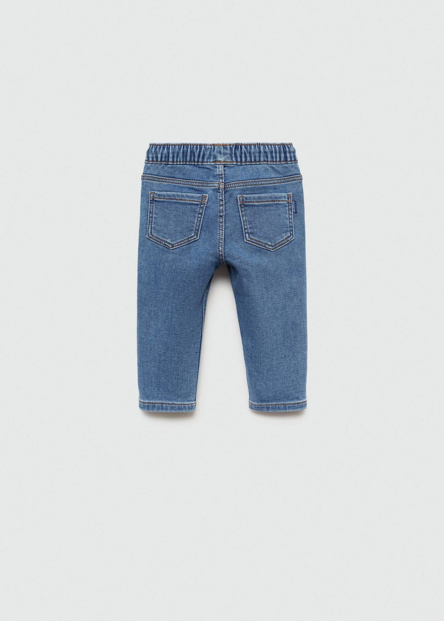 Blue Drawstring Waist Jeans, Baby Boy, , large image number 2