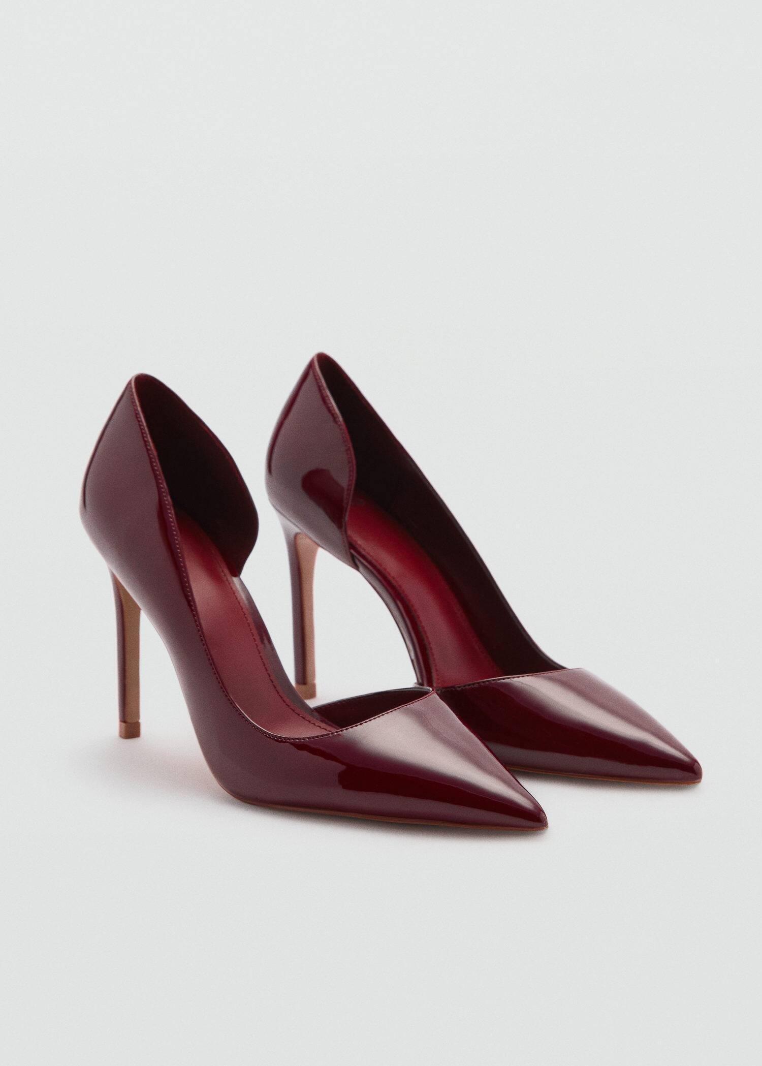 Red Asymmetrical Heeled Shoes, , large image number 0