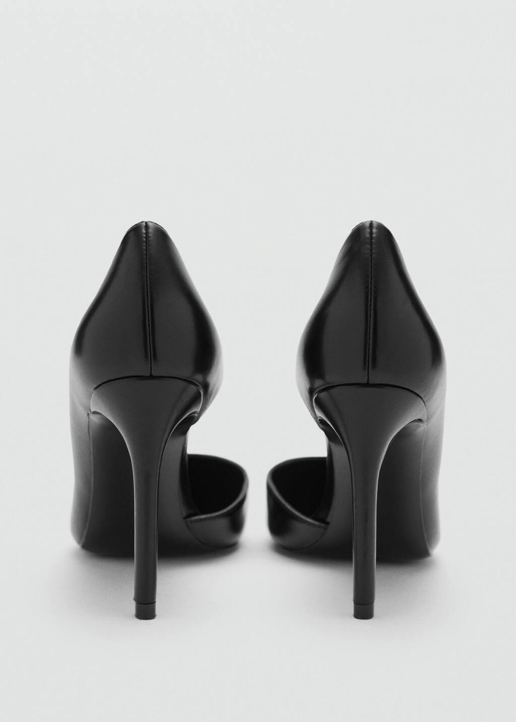 Black Asymmetrical Heeled Shoes, , large image number 1