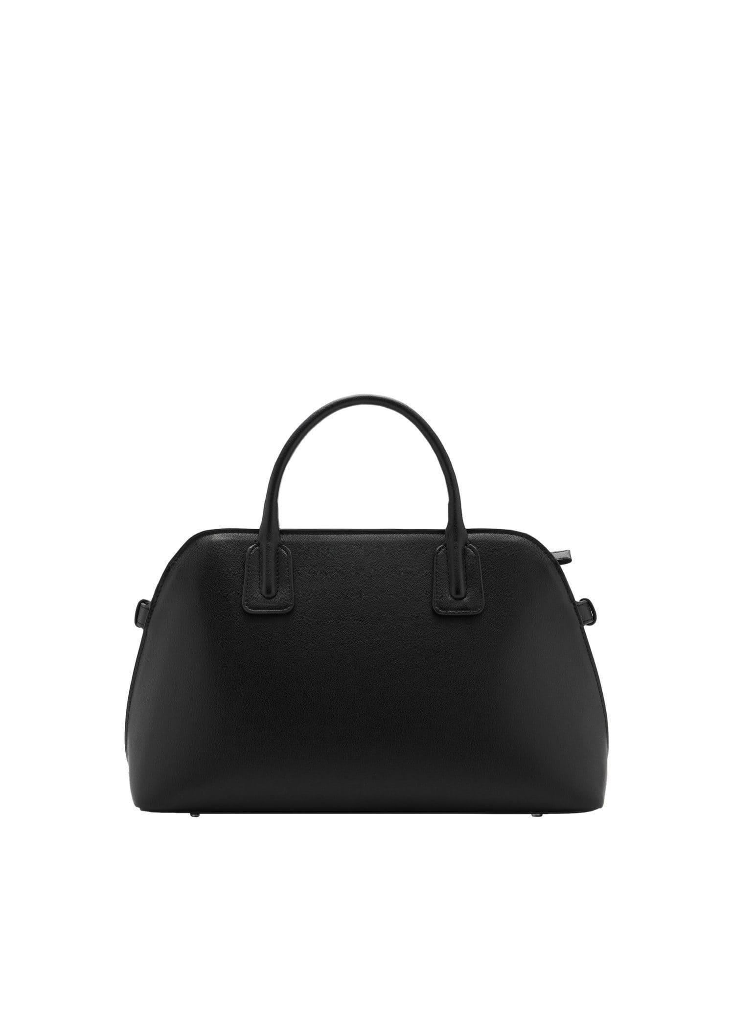 Black Double-Handle Bowling Bag, Black, large image number 3