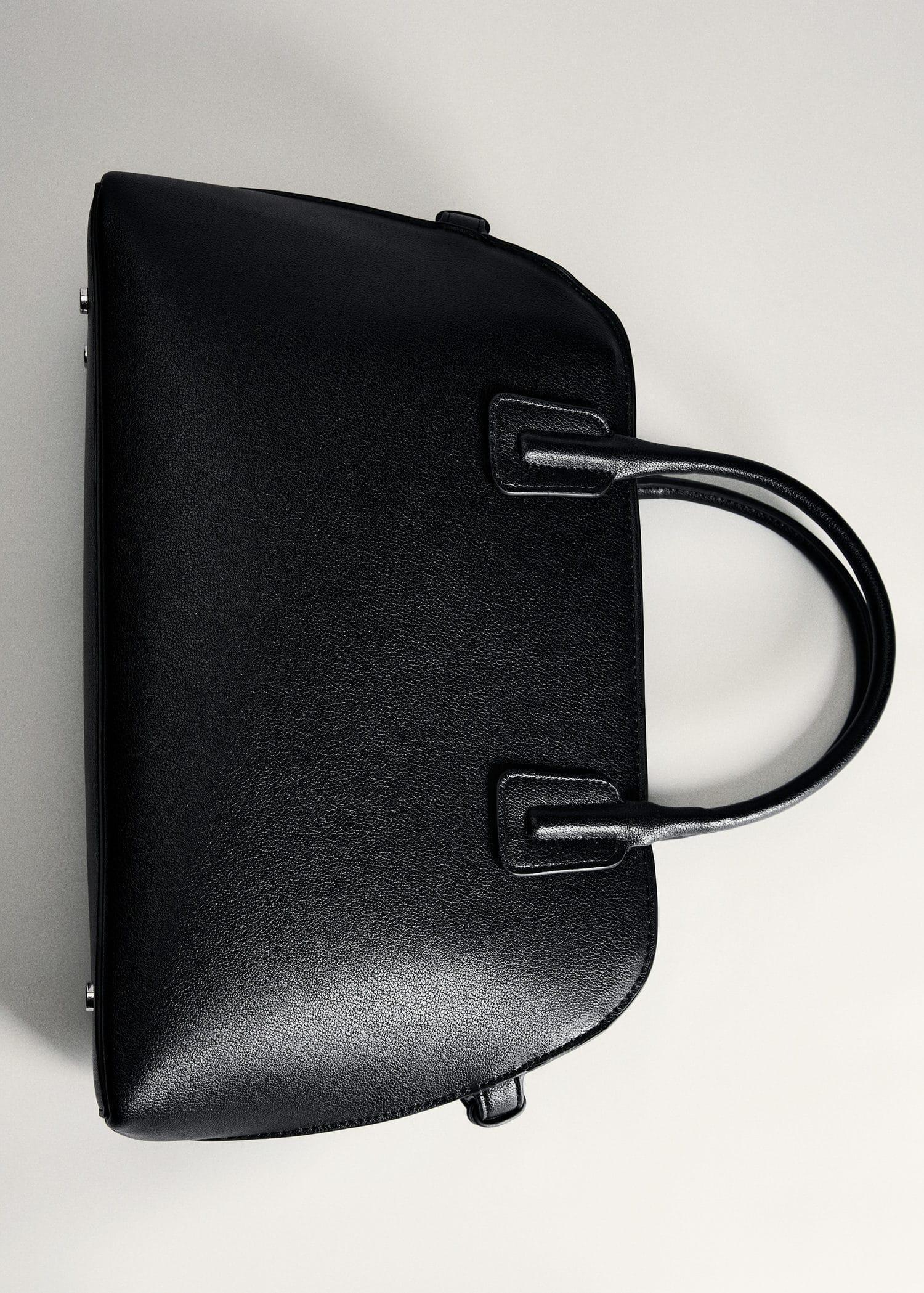 Black Double-Handle Bowling Bag, Black, large image number 4