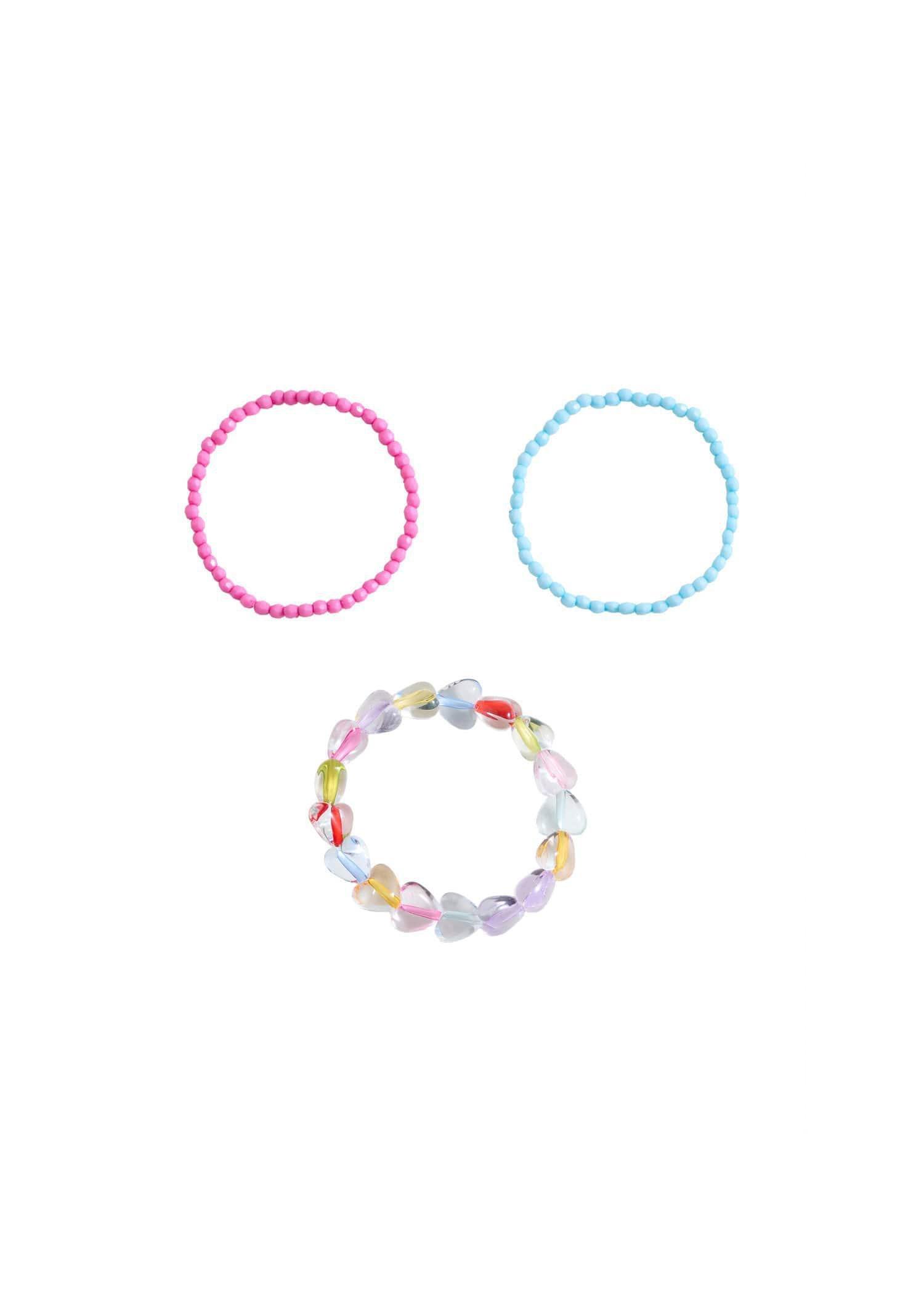 Pink Set Of 3 Bracelets, Kids Girl, Pink, large image number 2