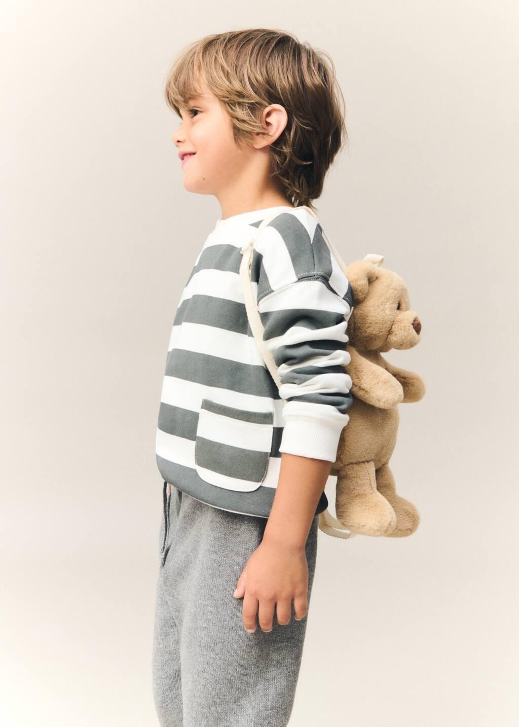 Brown Bear Backpack, Baby Girl, Brown, large image number 4