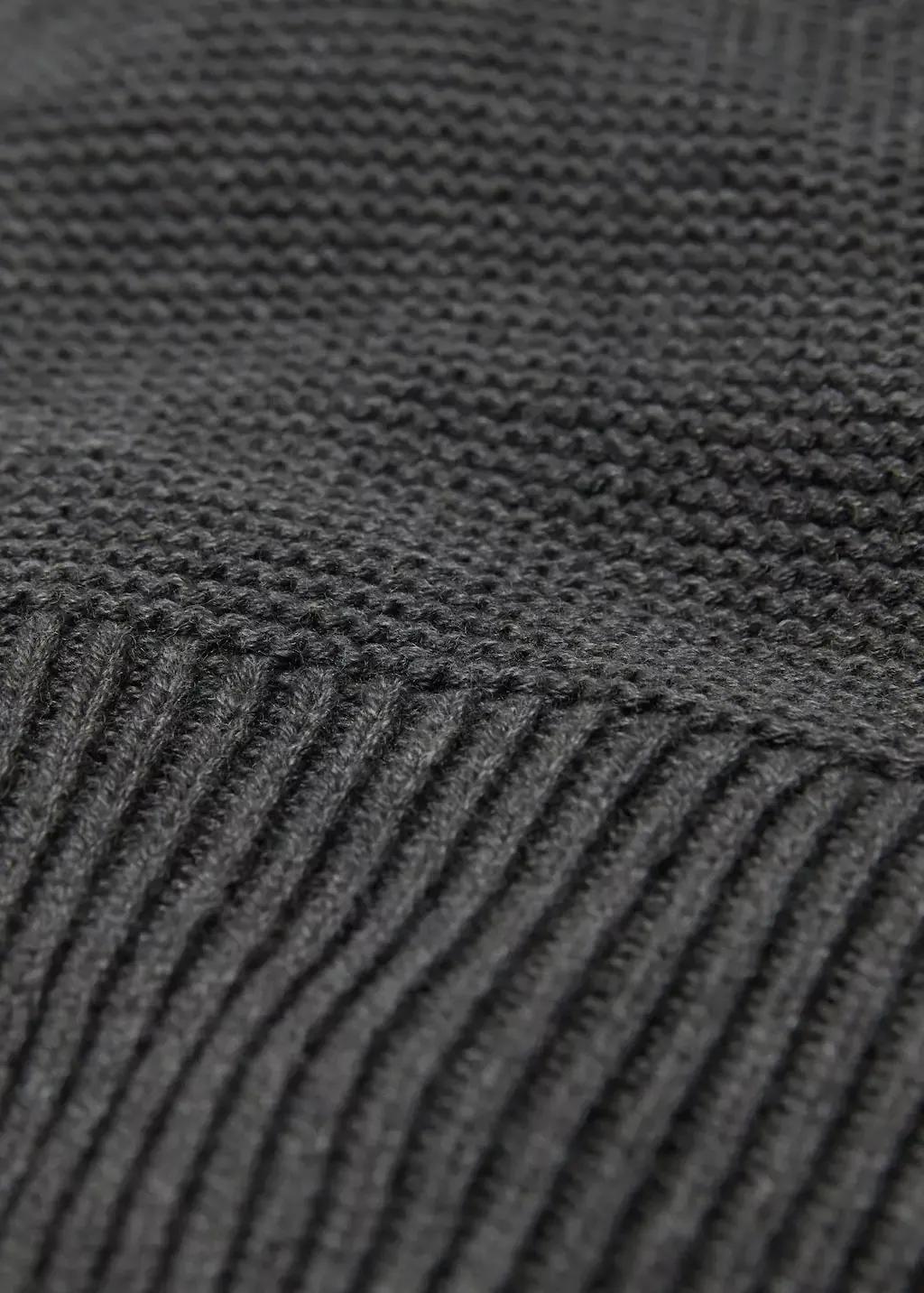 Grey Knitted Balaclava Hat, Baby Boy, Charcoal, large image number 0