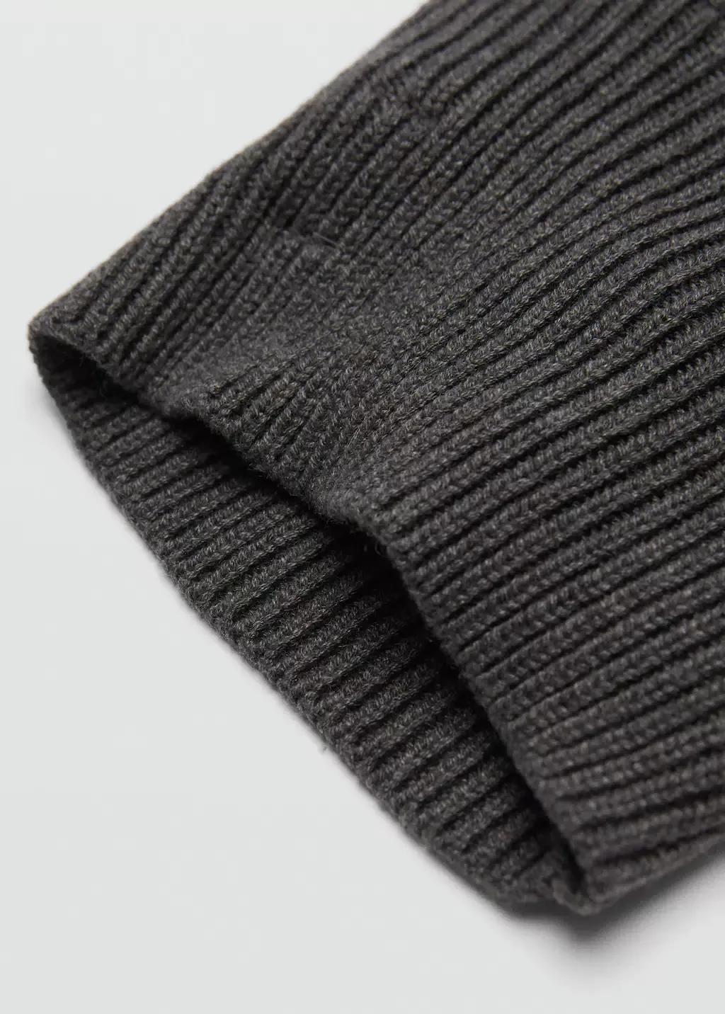 Grey Knitted Balaclava Hat, Baby Boy, Charcoal, large image number 1