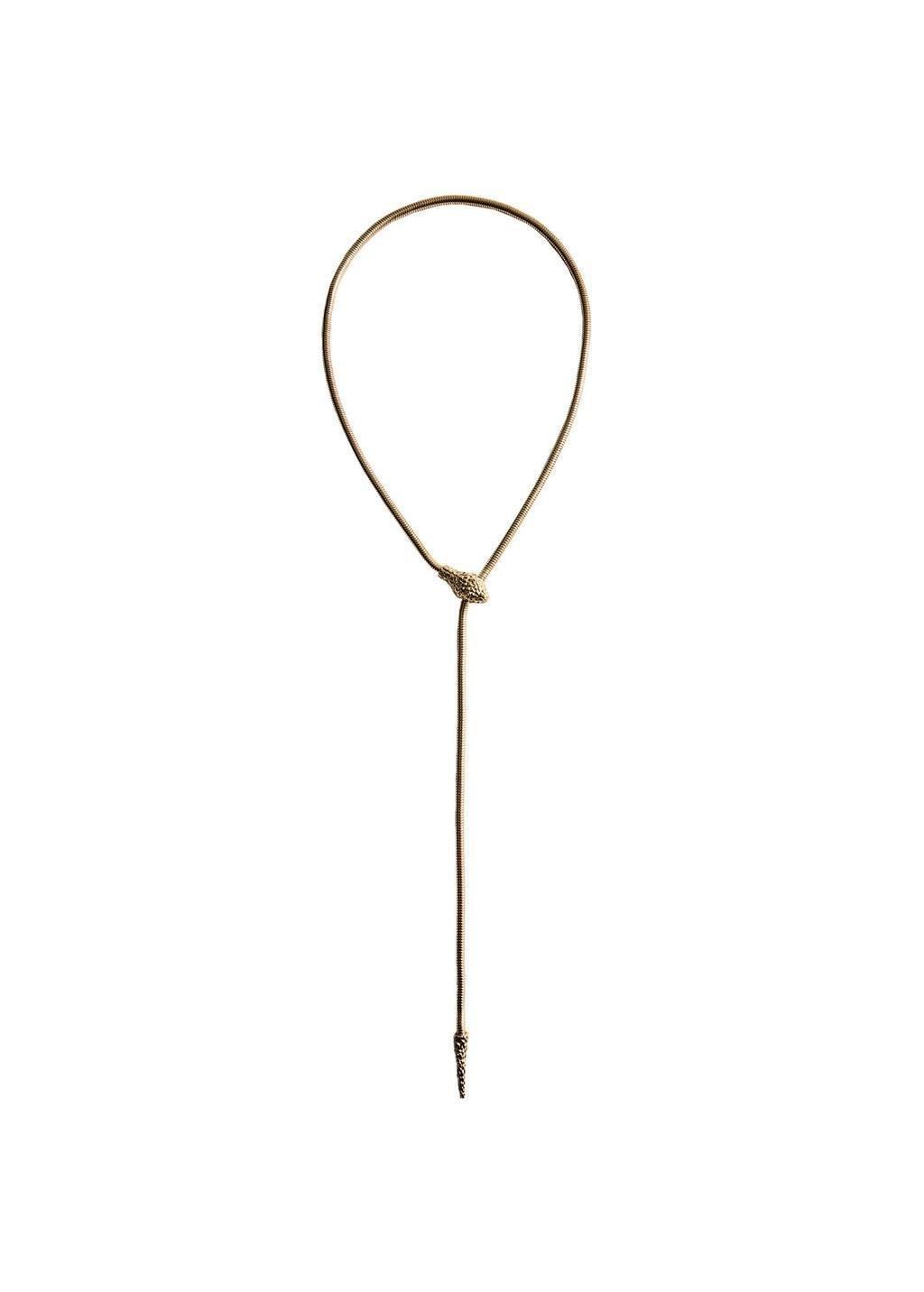 Gold Snake Chain Necklace, Gold, large image number 1