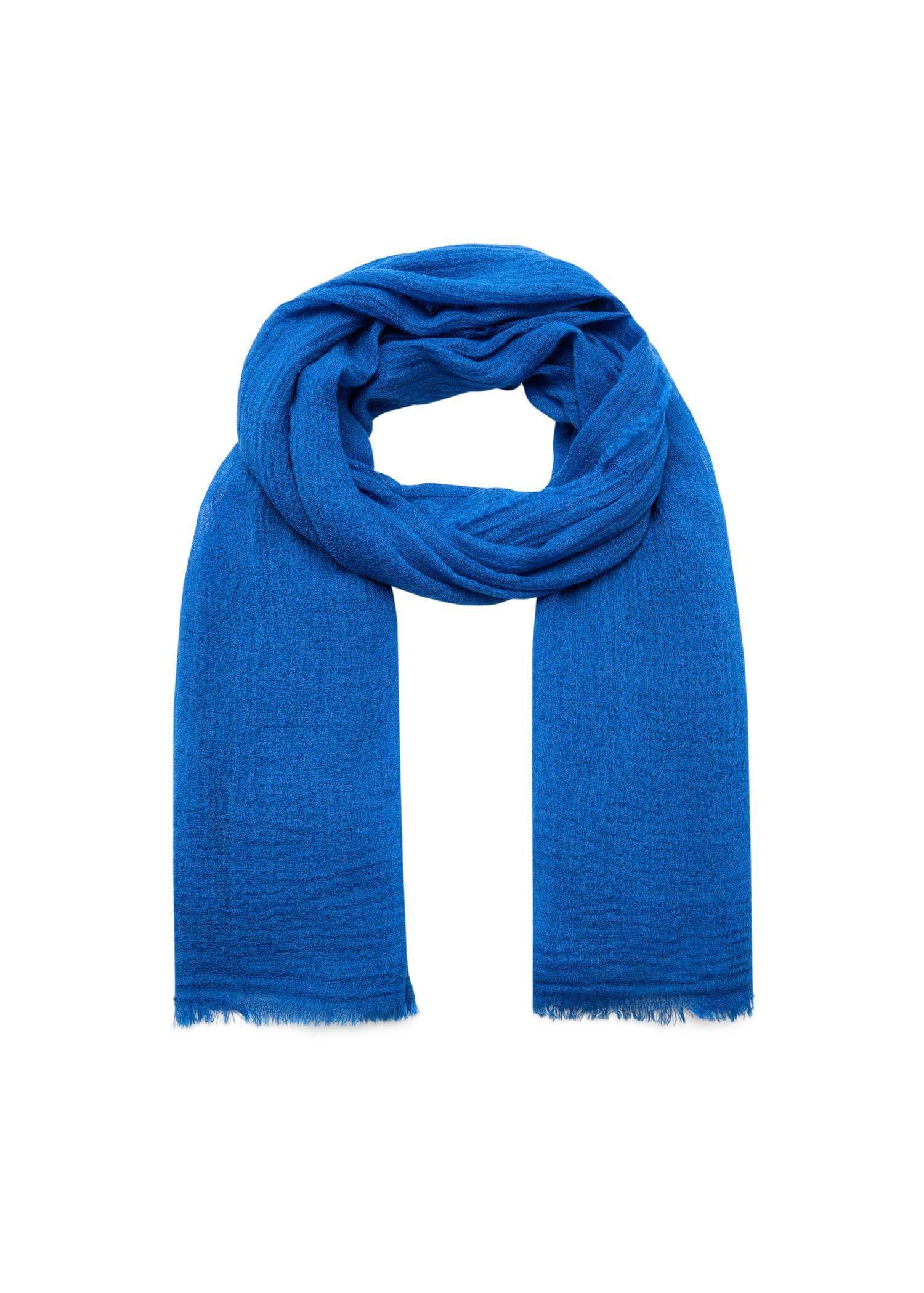 Blue Flowy Scarf, Medium Blue, large image number 1