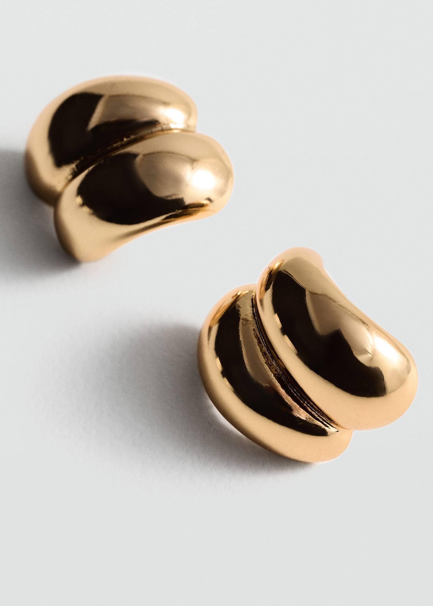Gold Double Hoop Earrings, Gold, large image number 0