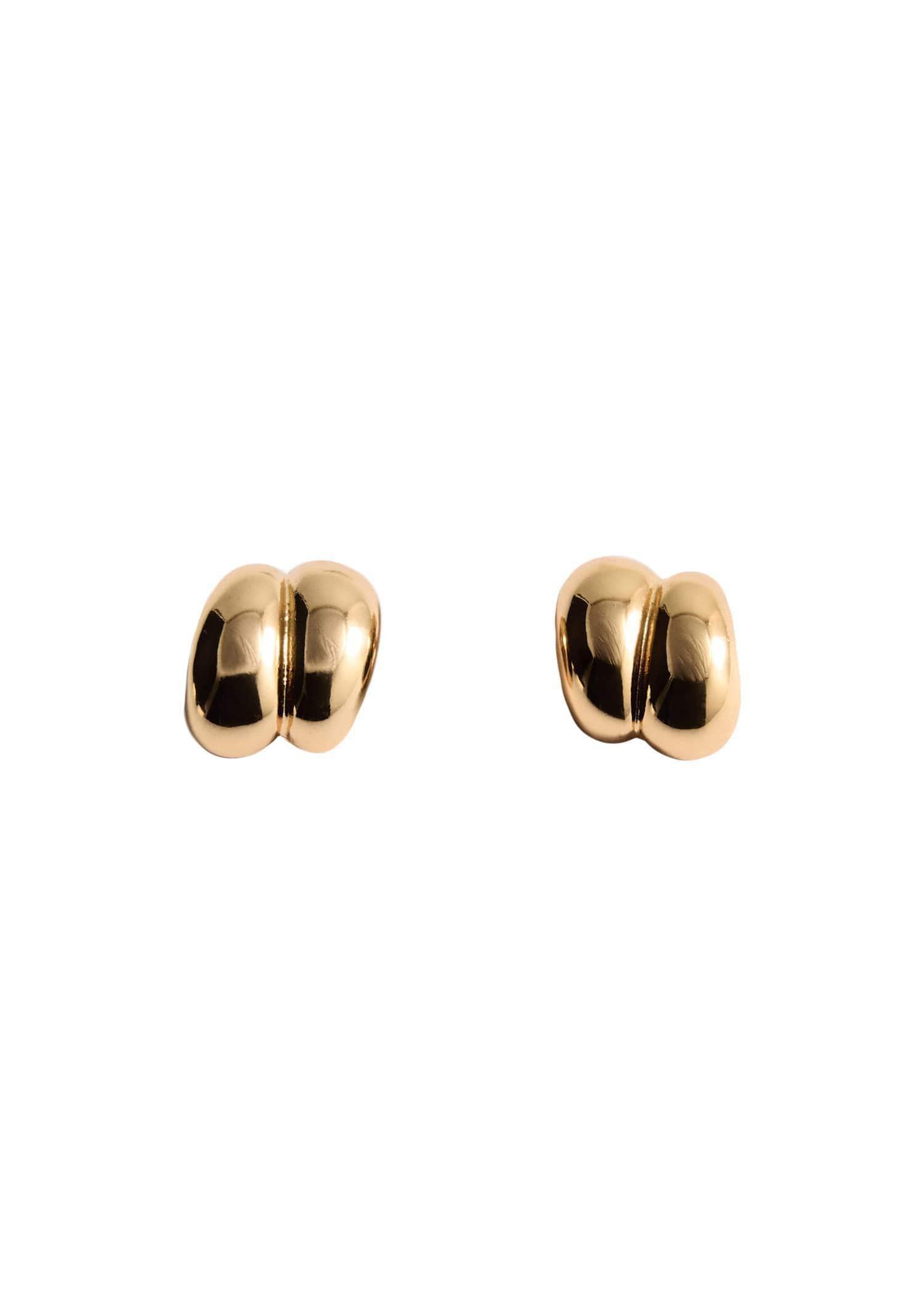 Gold Double Hoop Earrings, Gold, large image number 1