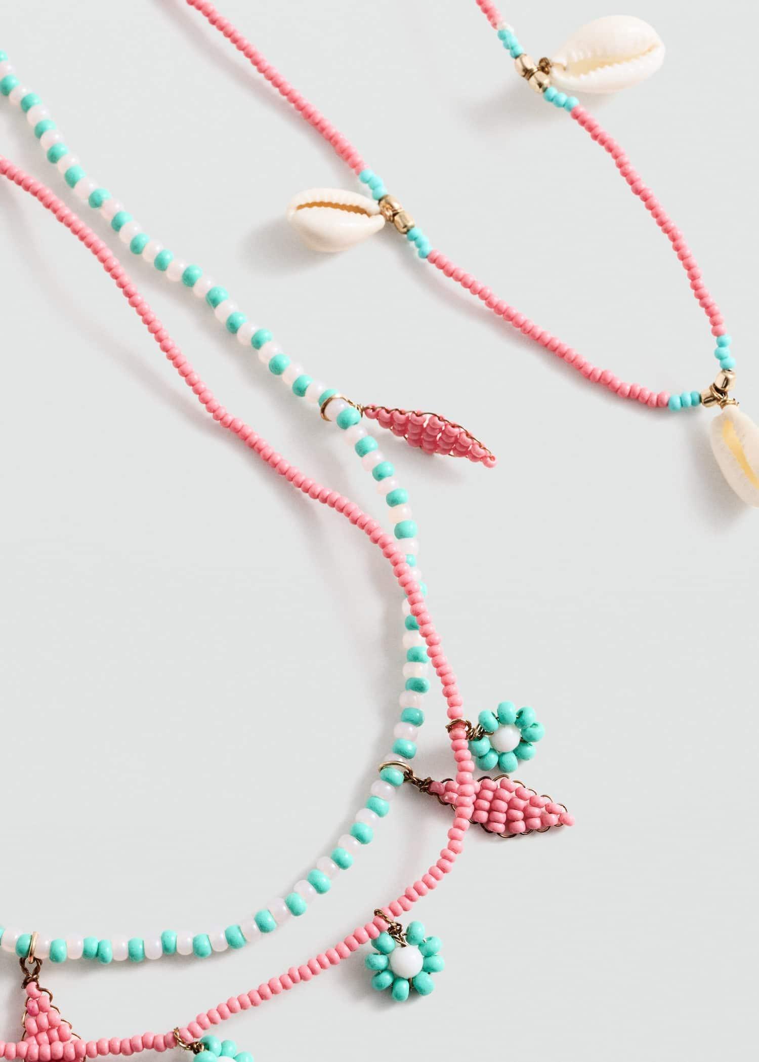 Pink Combined Necklaces - Set Of 3, Kids Girls, Light-Pastel Pink, large image number 0