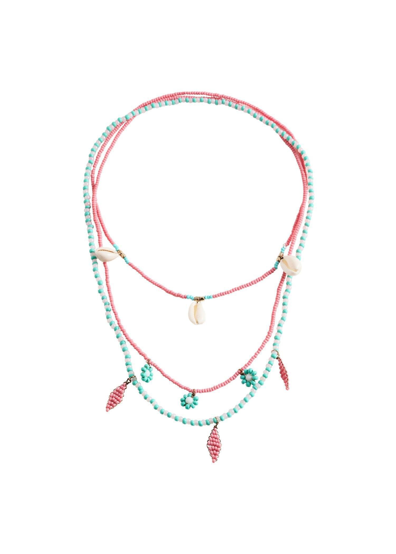 Pink Combined Necklaces - Set Of 3, Kids Girls, Light-Pastel Pink, large image number 3