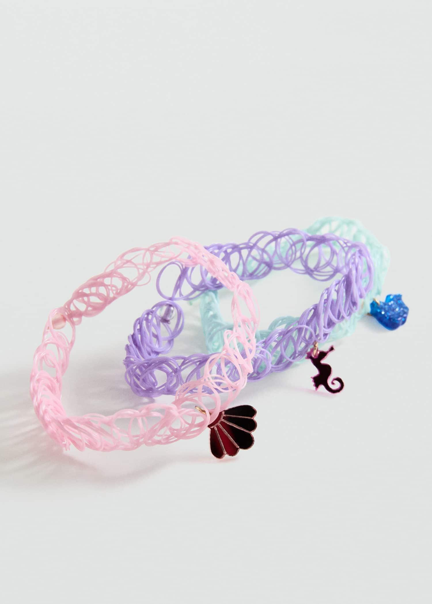 Pink Bracelets - Set Of 3, Kids Girls, Pink, large image number 0